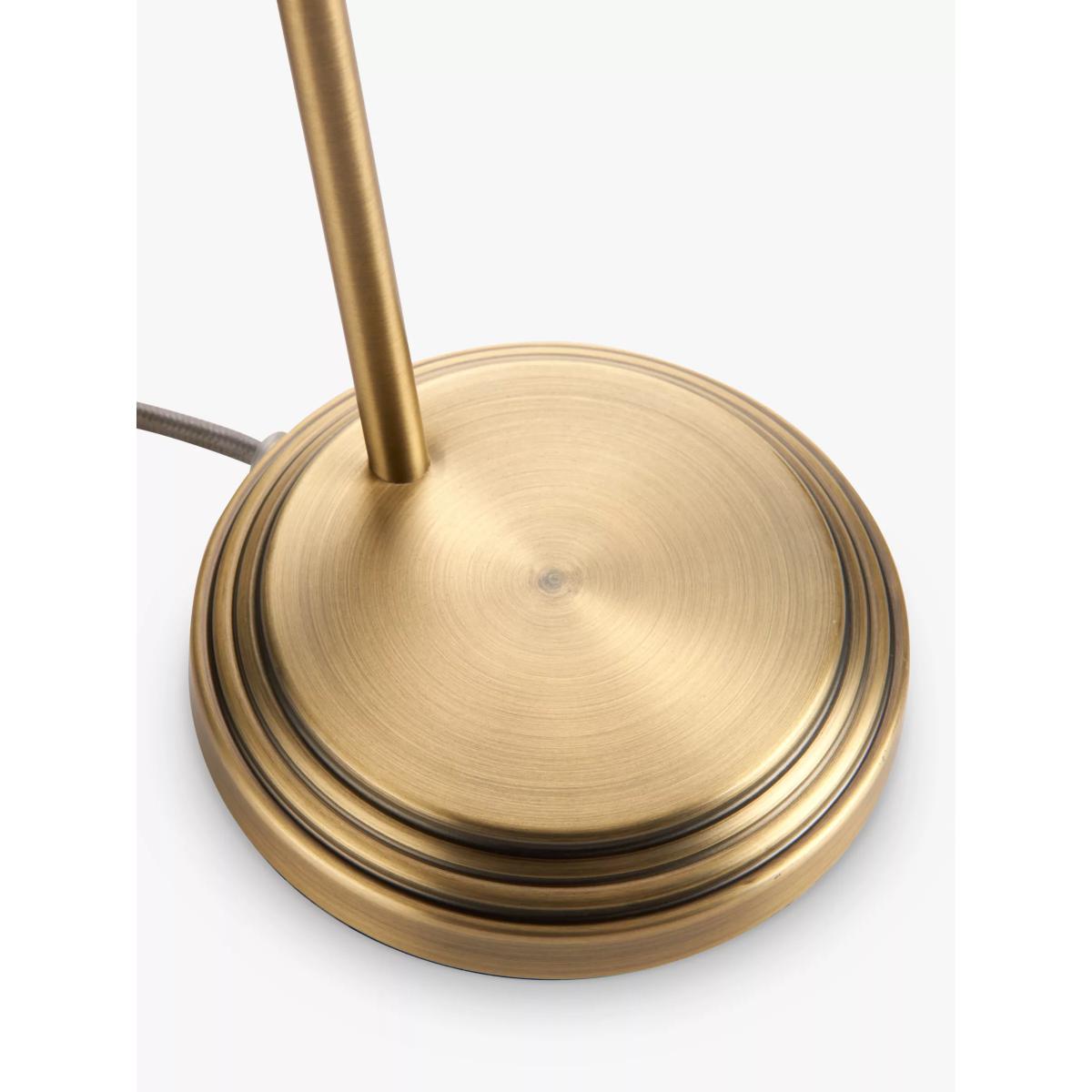 John Lewis & Partners Trumpet Touch Desk Lamp, Antique Brass – image 6