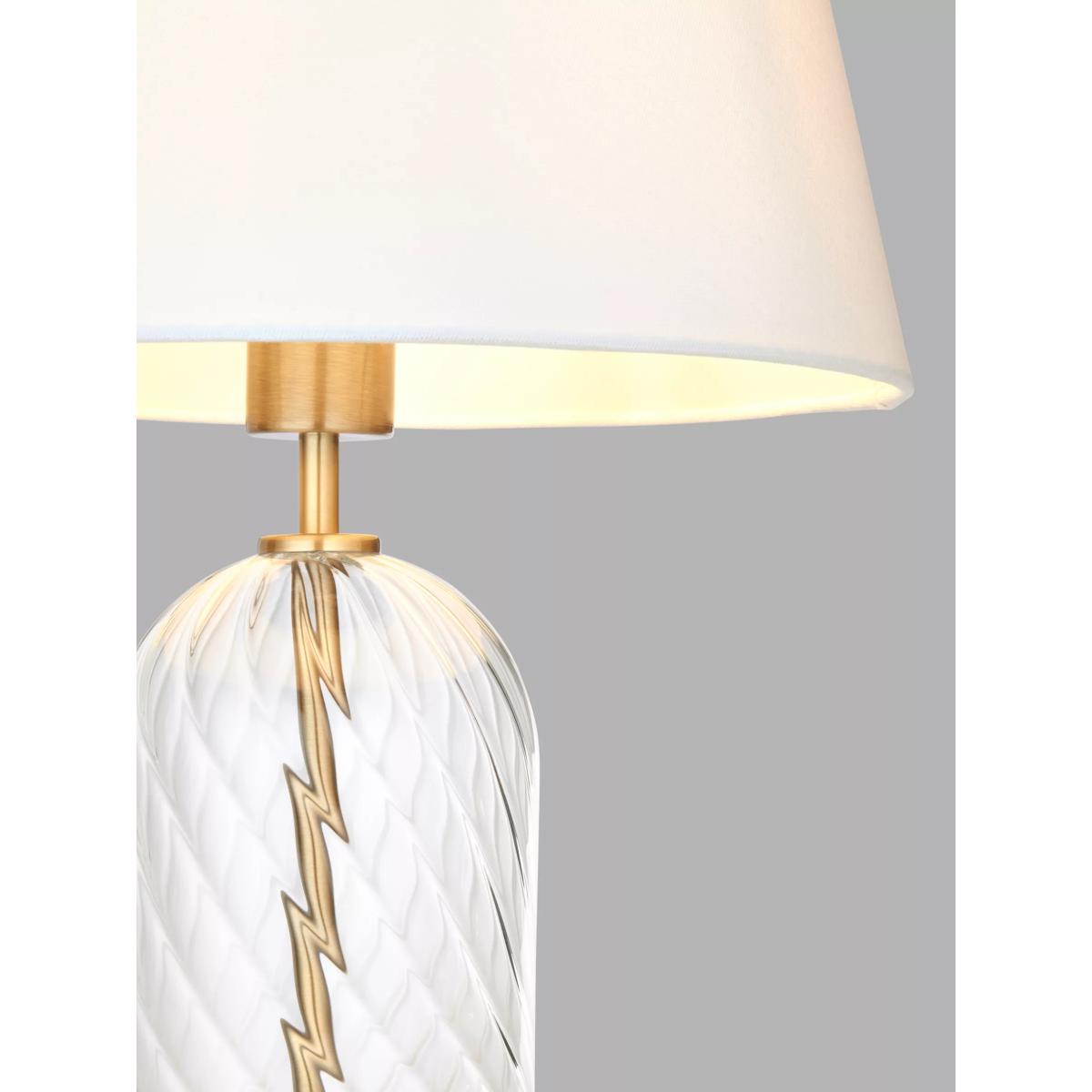 John Lewis Haverstock Glass Table Lamp, Brass – image 4