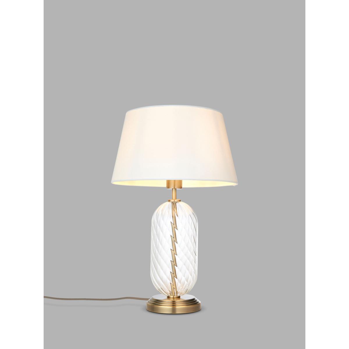John Lewis Haverstock Glass Table Lamp, Brass – image 8