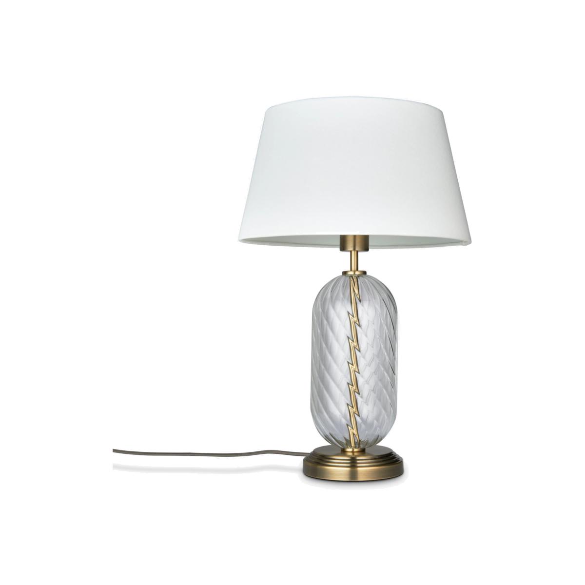 John Lewis Haverstock Glass Table Lamp, Brass – image 1
