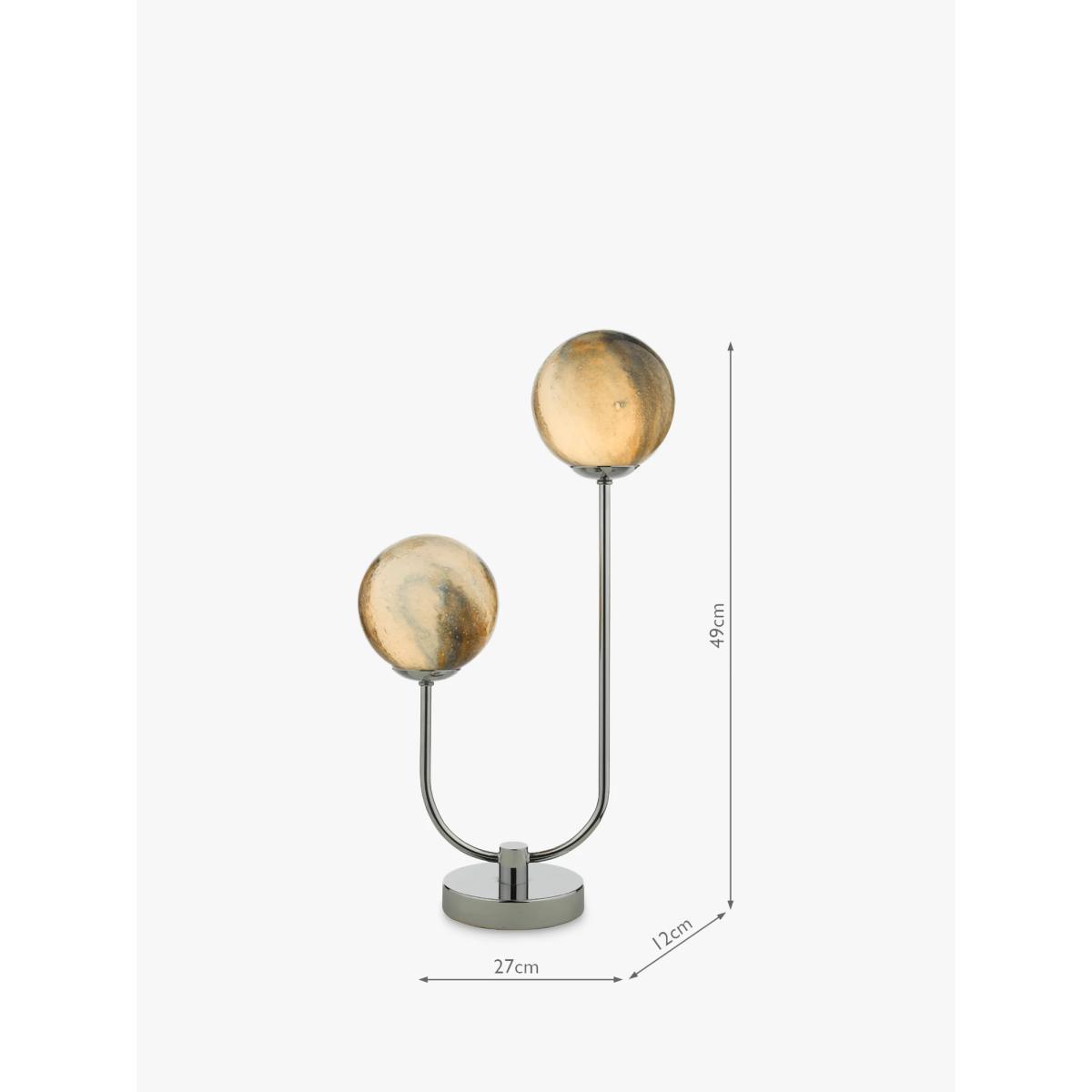 Där Mikara Glass Table Lamp, Polished Chrome – image 5