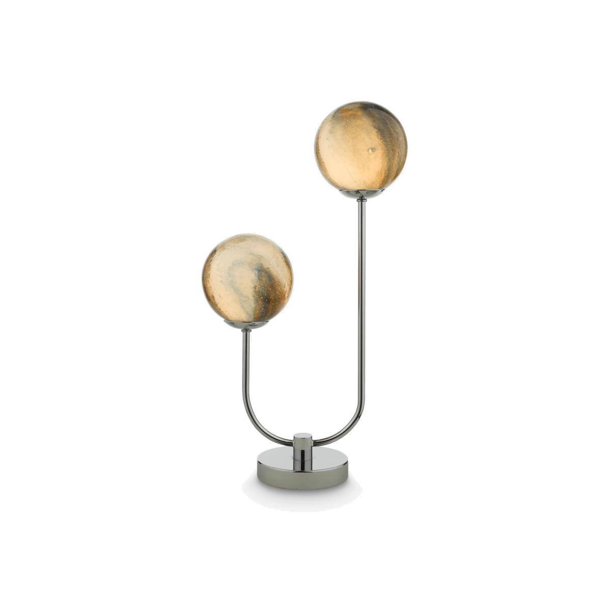 Där Mikara Glass Table Lamp, Polished Chrome – image 1