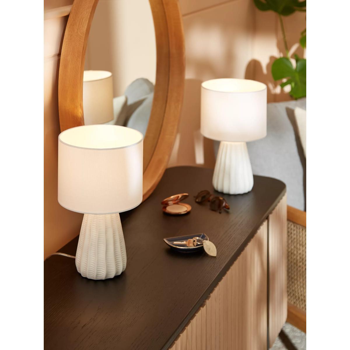 John Lewis & Partners Mini Luka Ceramic Table Lamps, Set of 2, White – image 2