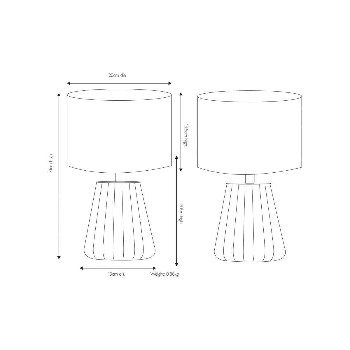 John Lewis & Partners Mini Luka Ceramic Table Lamps, Set of 2, White – image 8