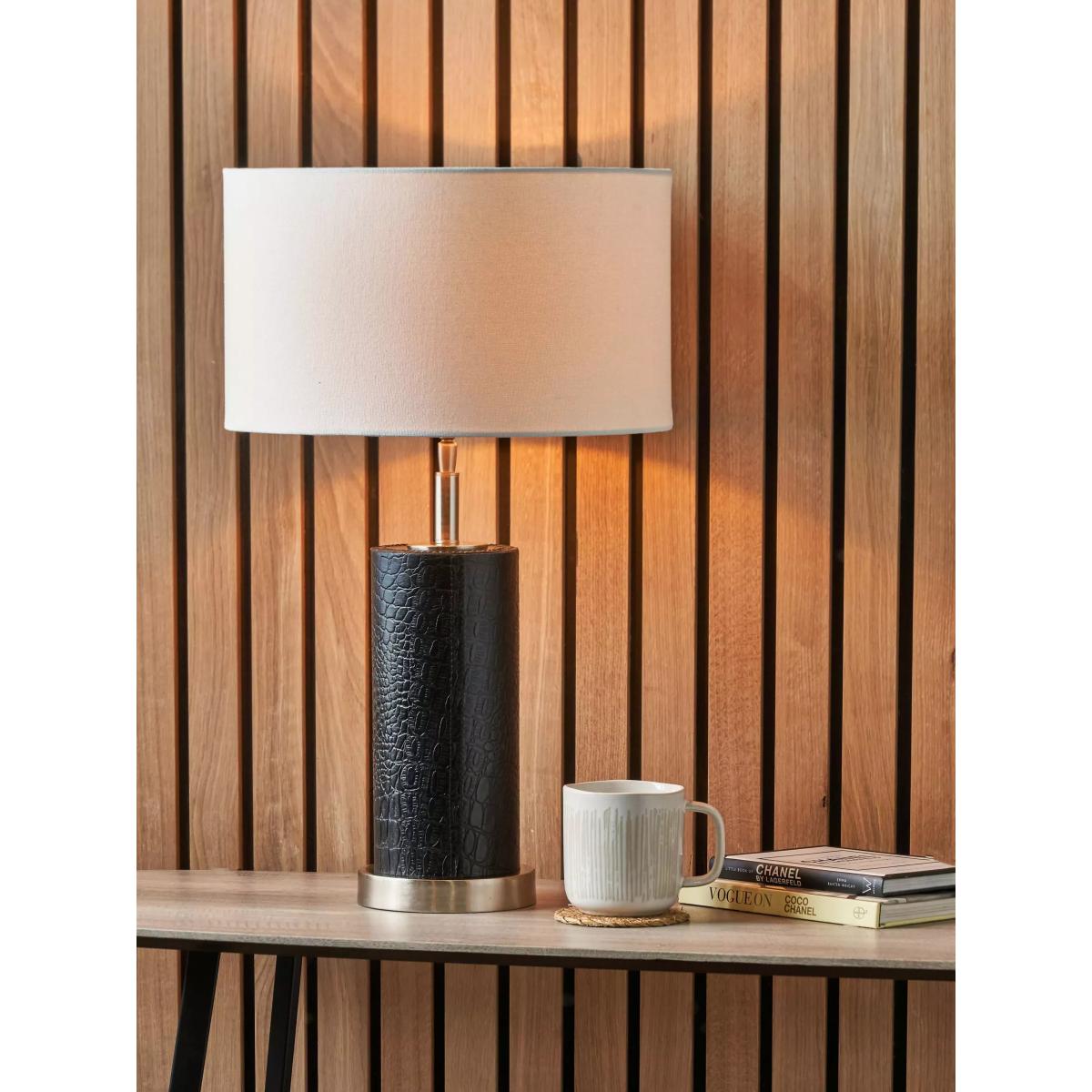 Pacific Lifestyle Laurence Cylinder Table Lamp, Black – image 2