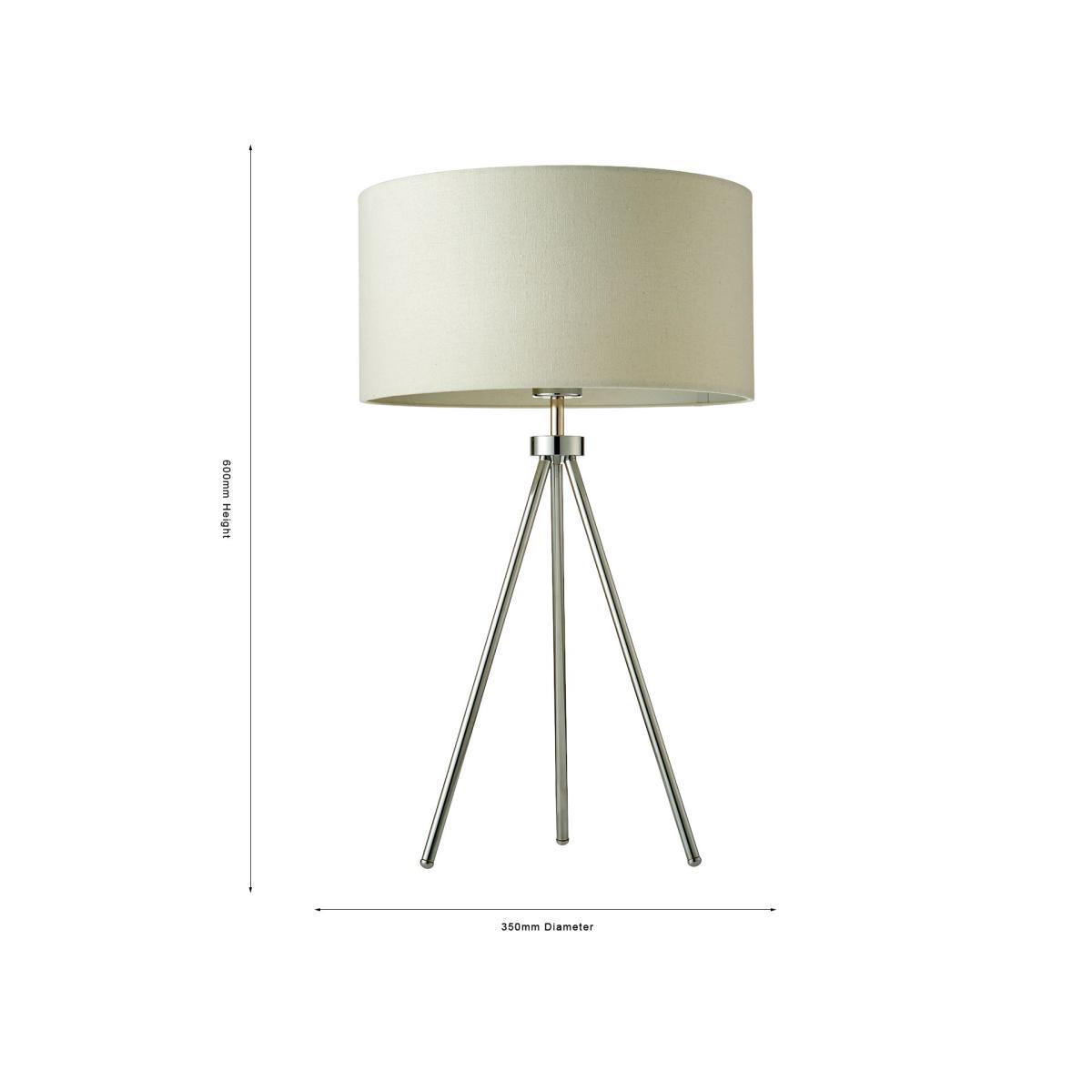 Bay Lighting Jax Tripod Table Lamp, Chrome – image 2