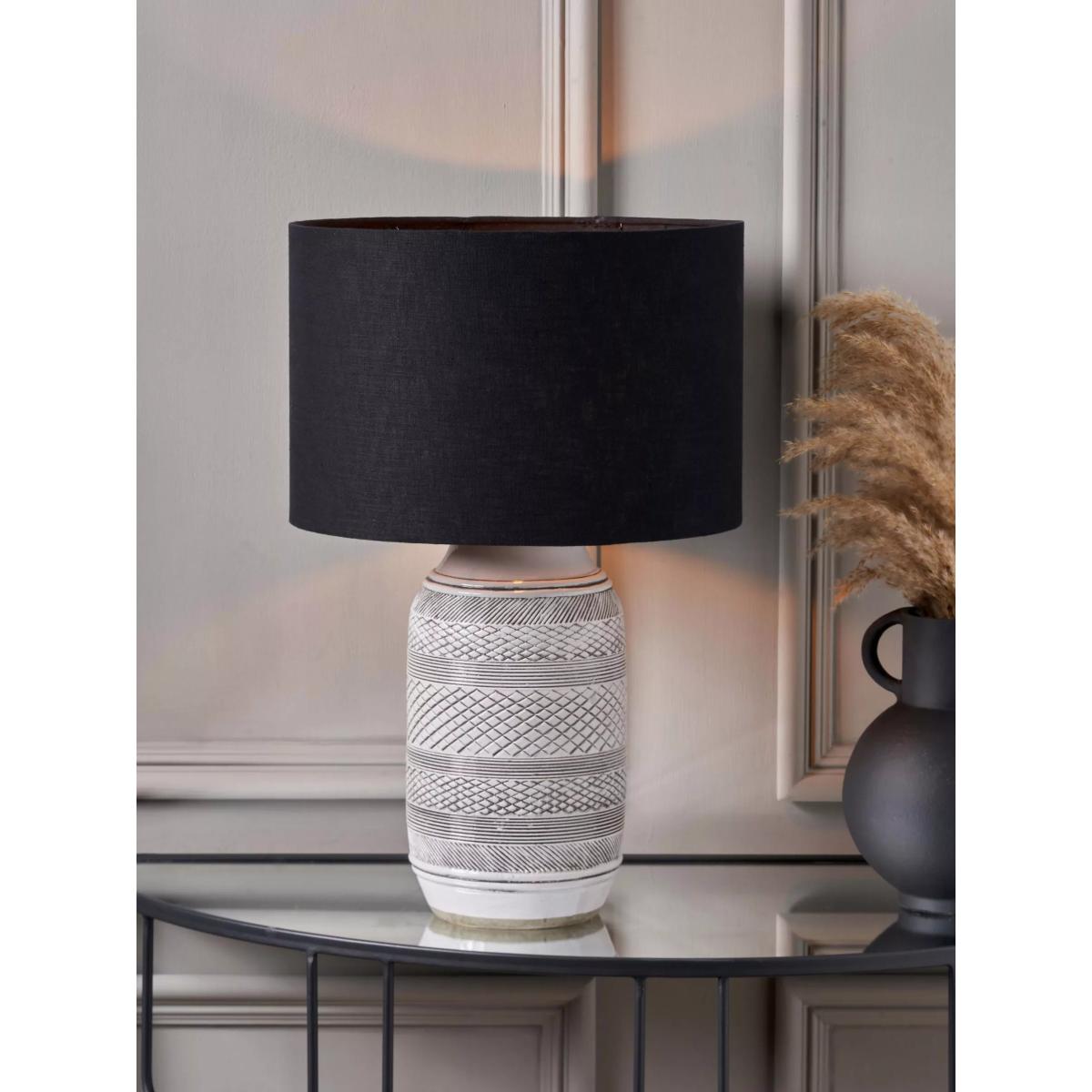 Pacific Lifestyle Kira Stoneware Table Lamp, Grey – image 3