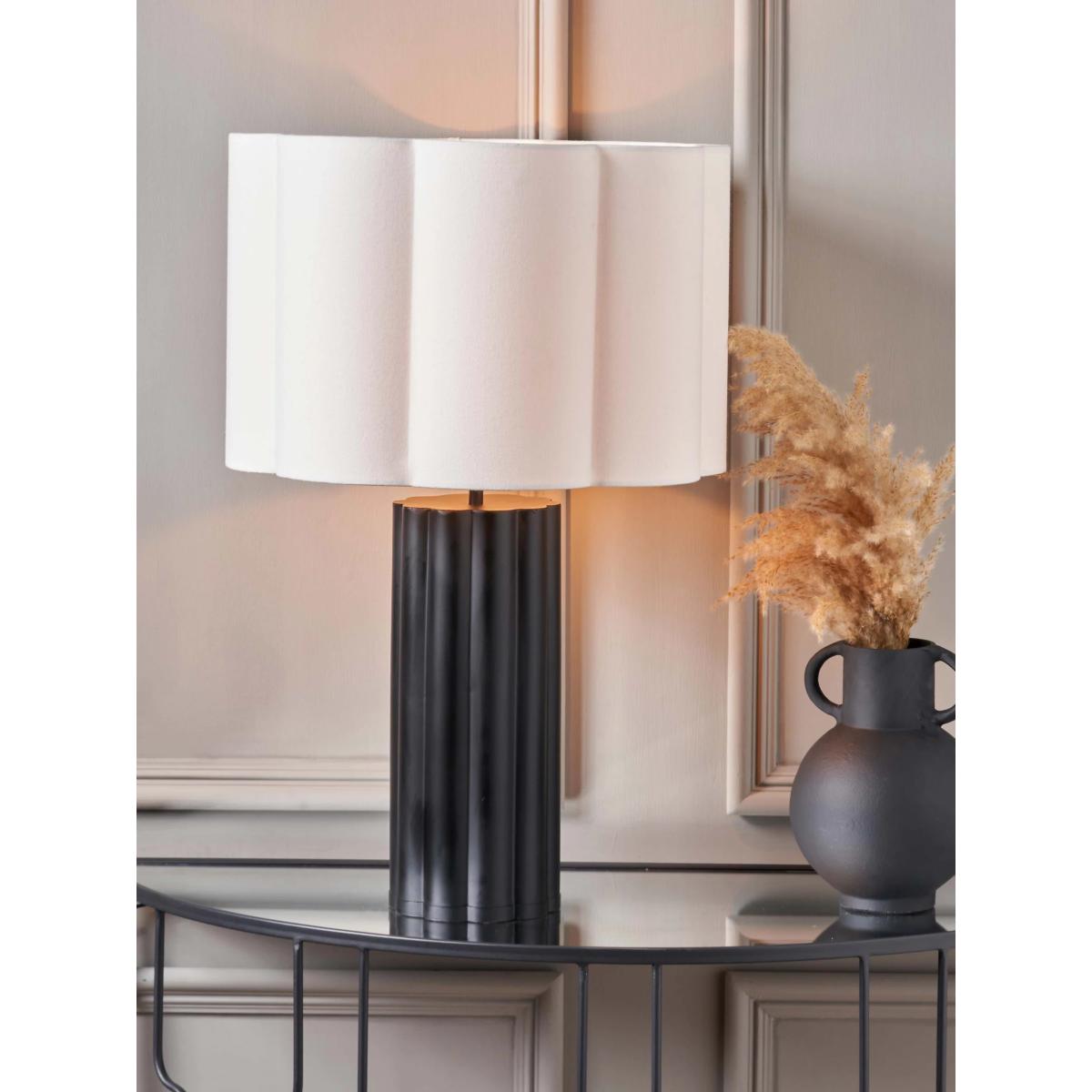 Pacific Lifestyle Petula Scallop Table Lamp, Black – image 3