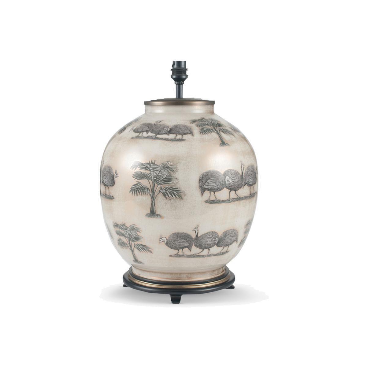 Jenny Worrall Guinea Fowl Glass Lamp Base, Large, Natural, H41.5cm – image 1