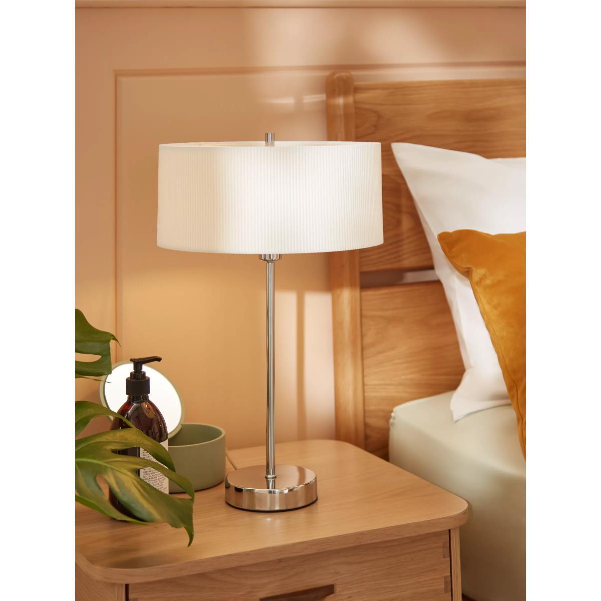 John Lewis & Partners Micropleat Table Lamp, Polished Chrome – image 2