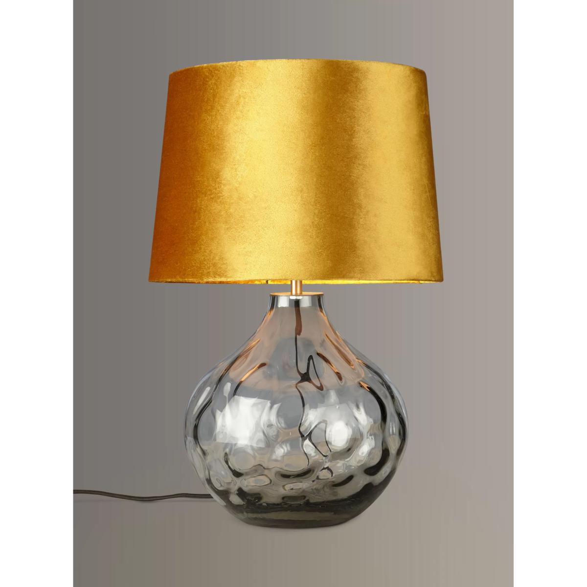 John Lewis & Partners Vivienne Smoked Glass Table Lamp, Grey – image 2