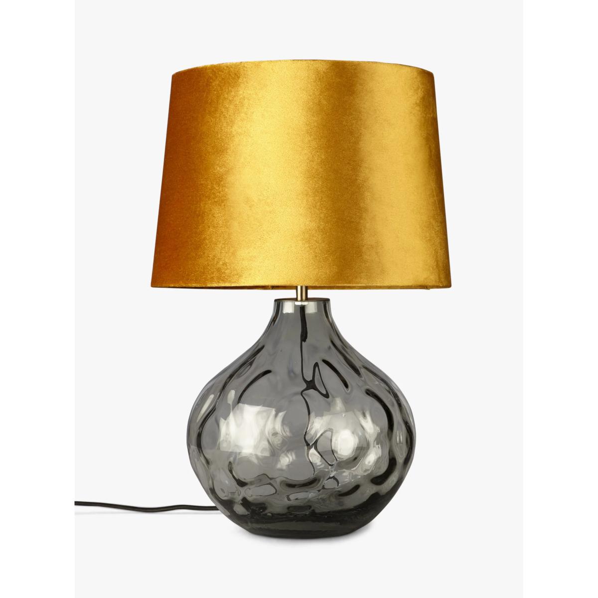 John Lewis & Partners Vivienne Smoked Glass Table Lamp, Grey – image 3