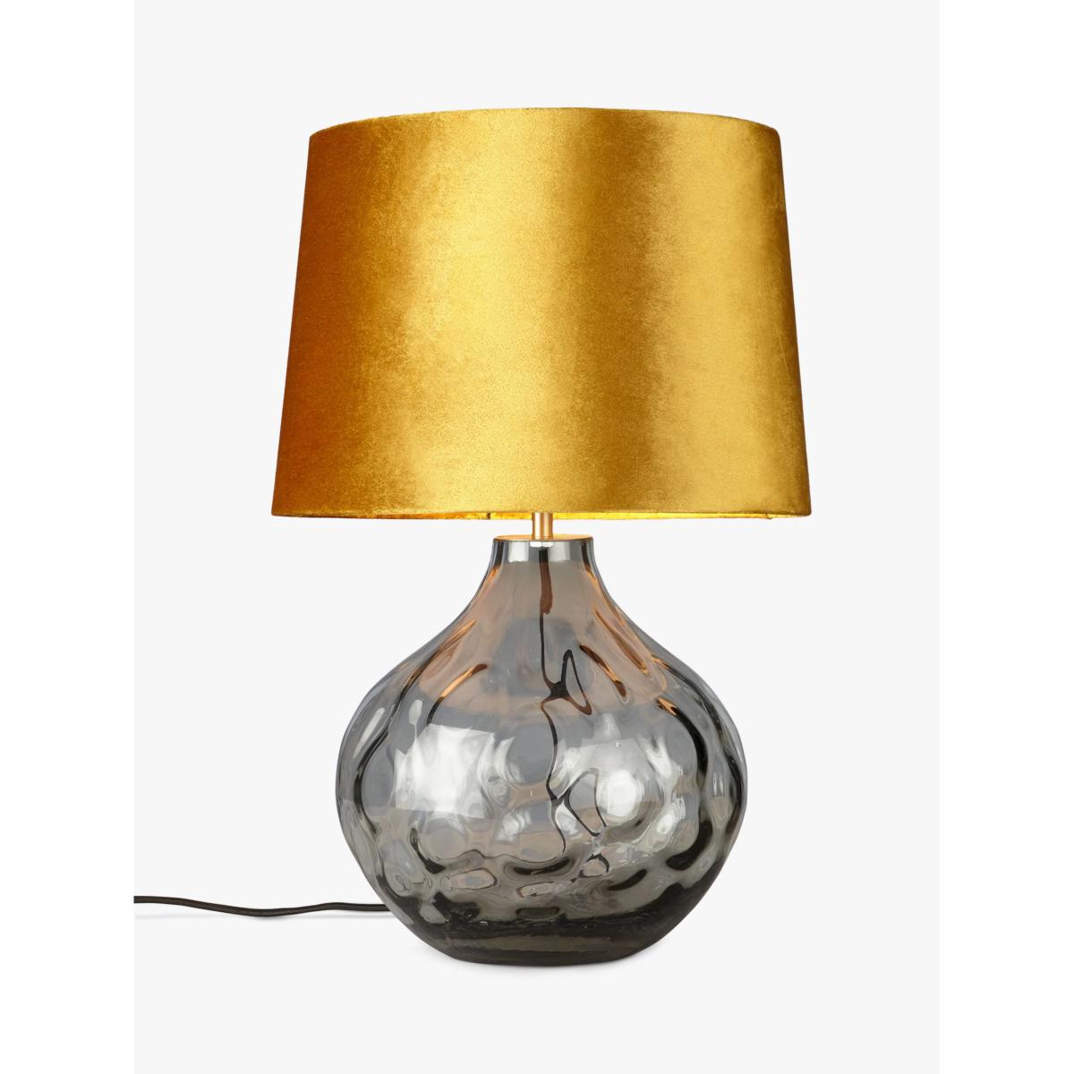 John Lewis & Partners Vivienne Smoked Glass Table Lamp, Grey – image 4