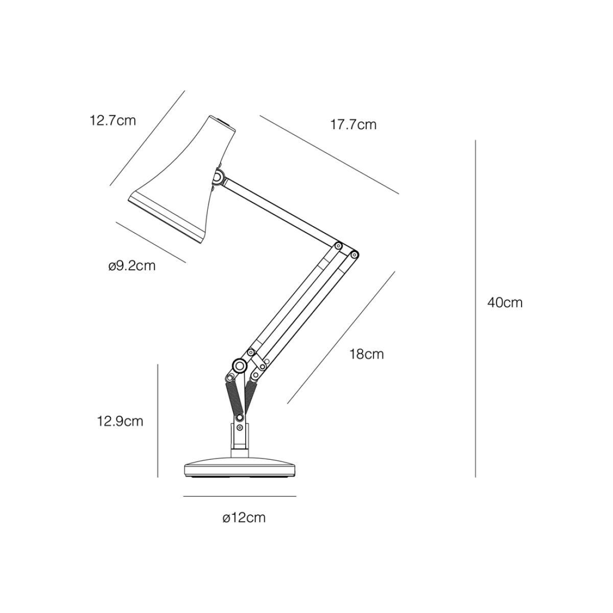 Anglepoise 90 Mini Mini LED Desk Lamp, Blush Silver – image 9