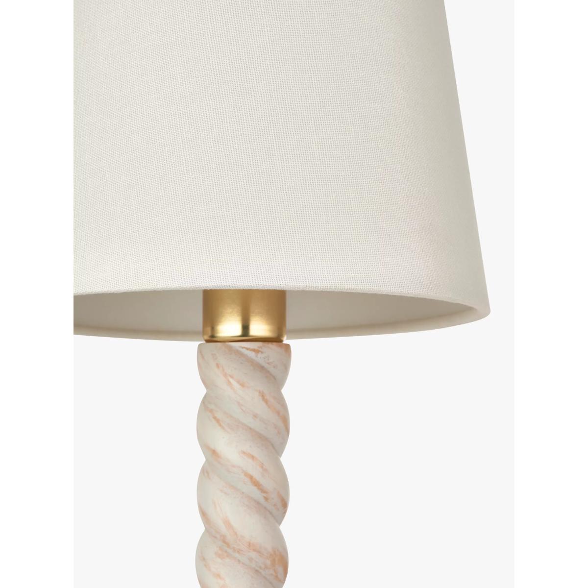 John Lewis Twist Wood Table Lamp, Ivory – image 5