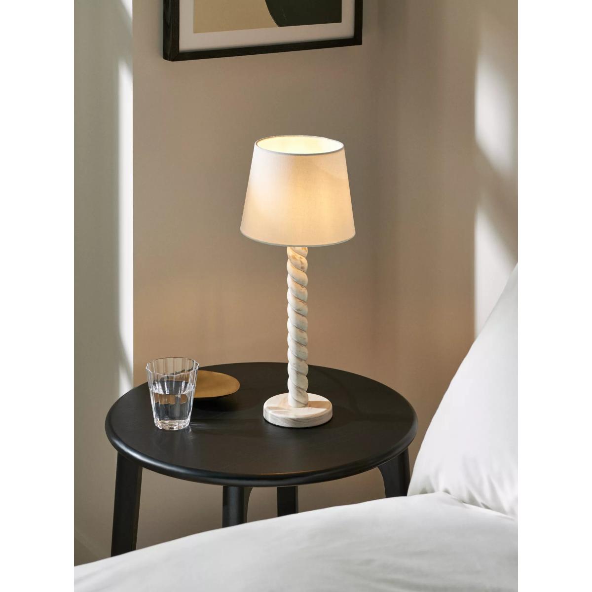 John Lewis Twist Wood Table Lamp, Ivory – image 10