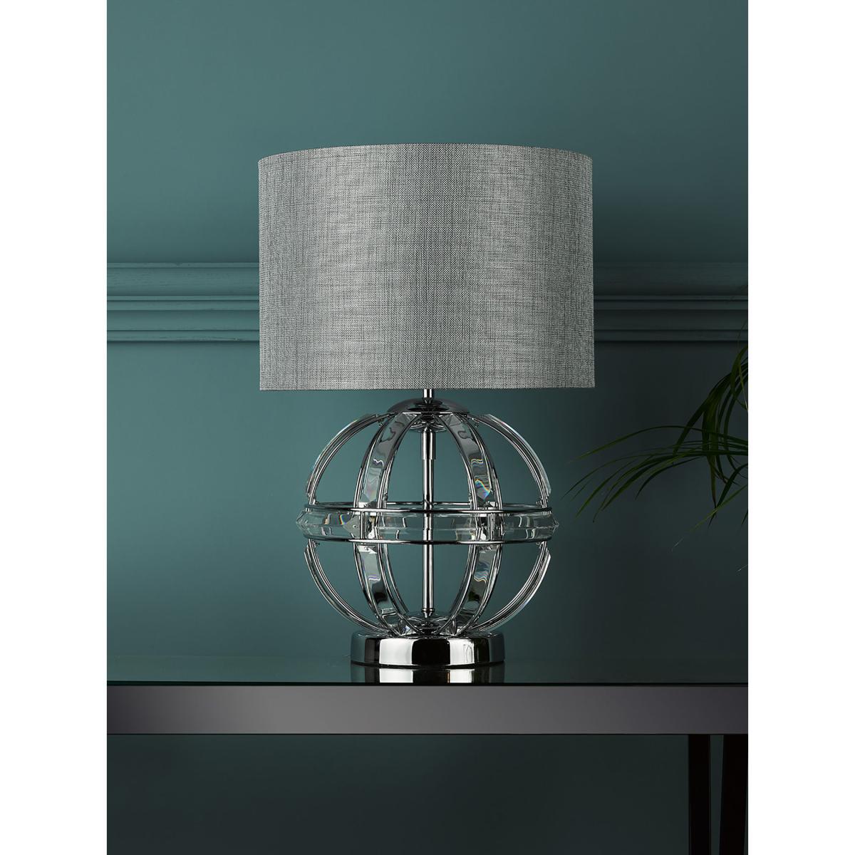 Laura Ashley Aidan Crystal Table Lamp, Polished Chrome – image 2