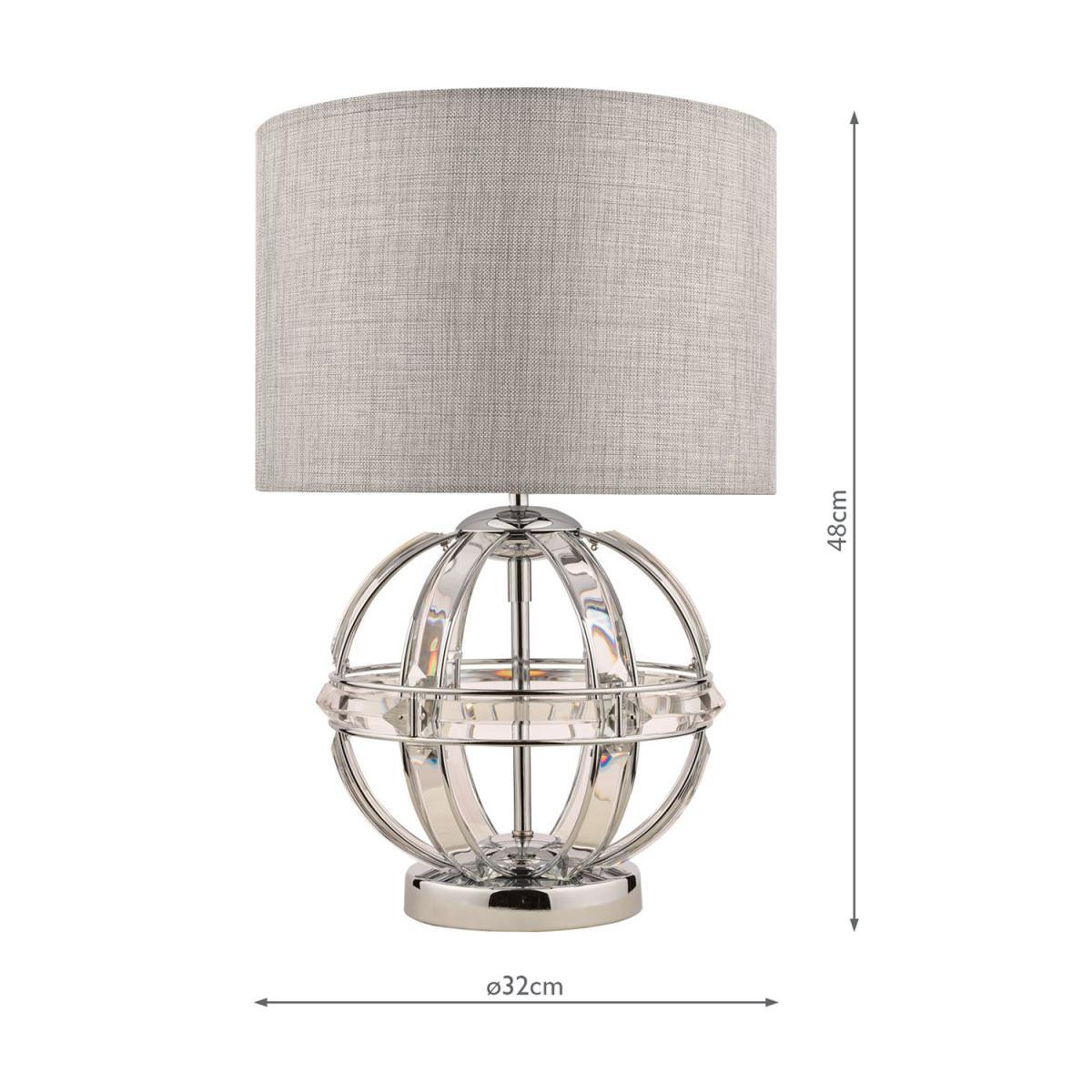 Laura Ashley Aidan Crystal Table Lamp, Polished Chrome – image 4