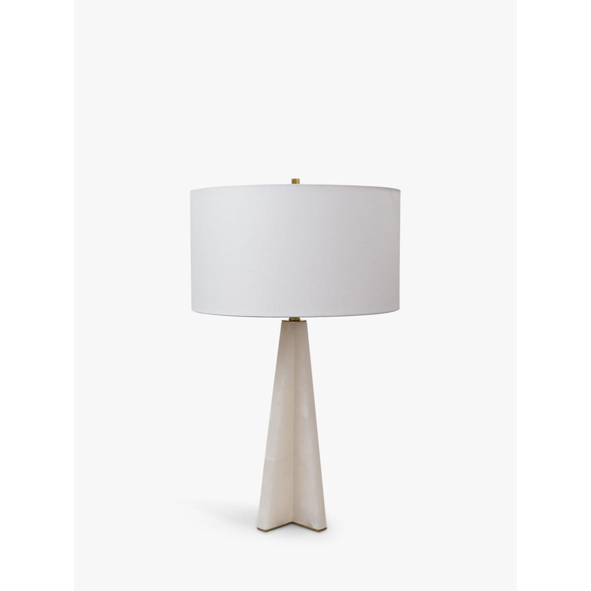 Pure White Lines Mosman Alabaster Table Lamp, White – image 2
