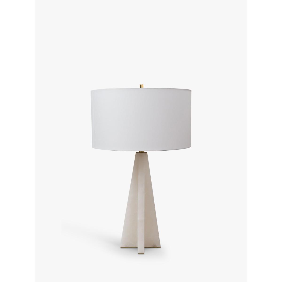 Pure White Lines Mosman Alabaster Table Lamp, White – image 3