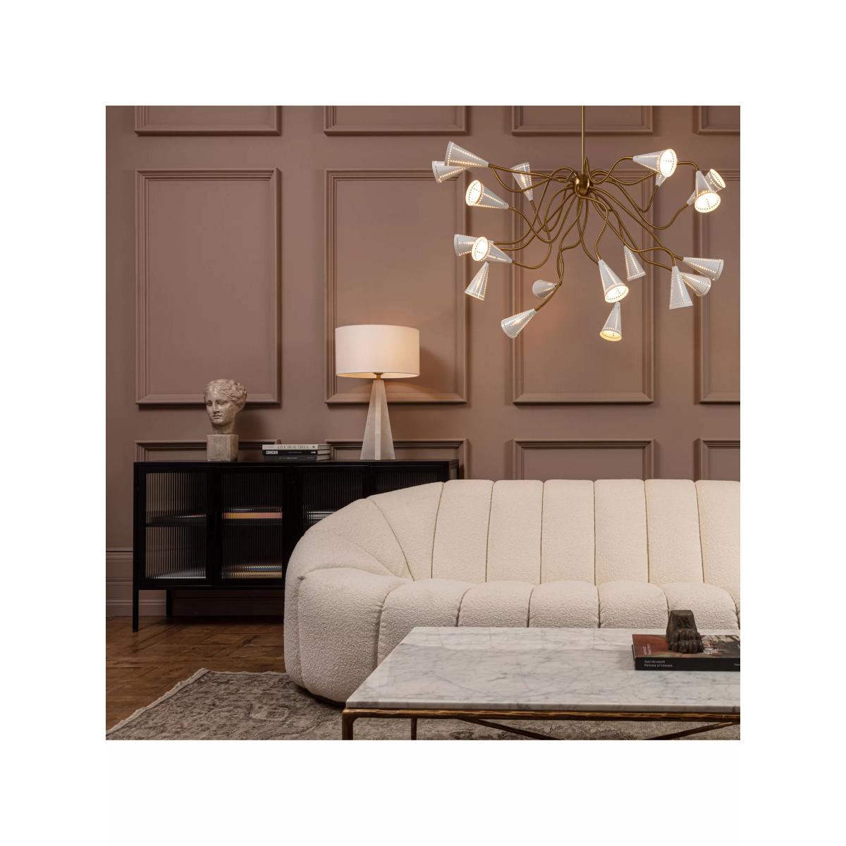 Pure White Lines Mosman Alabaster Table Lamp, White – image 10