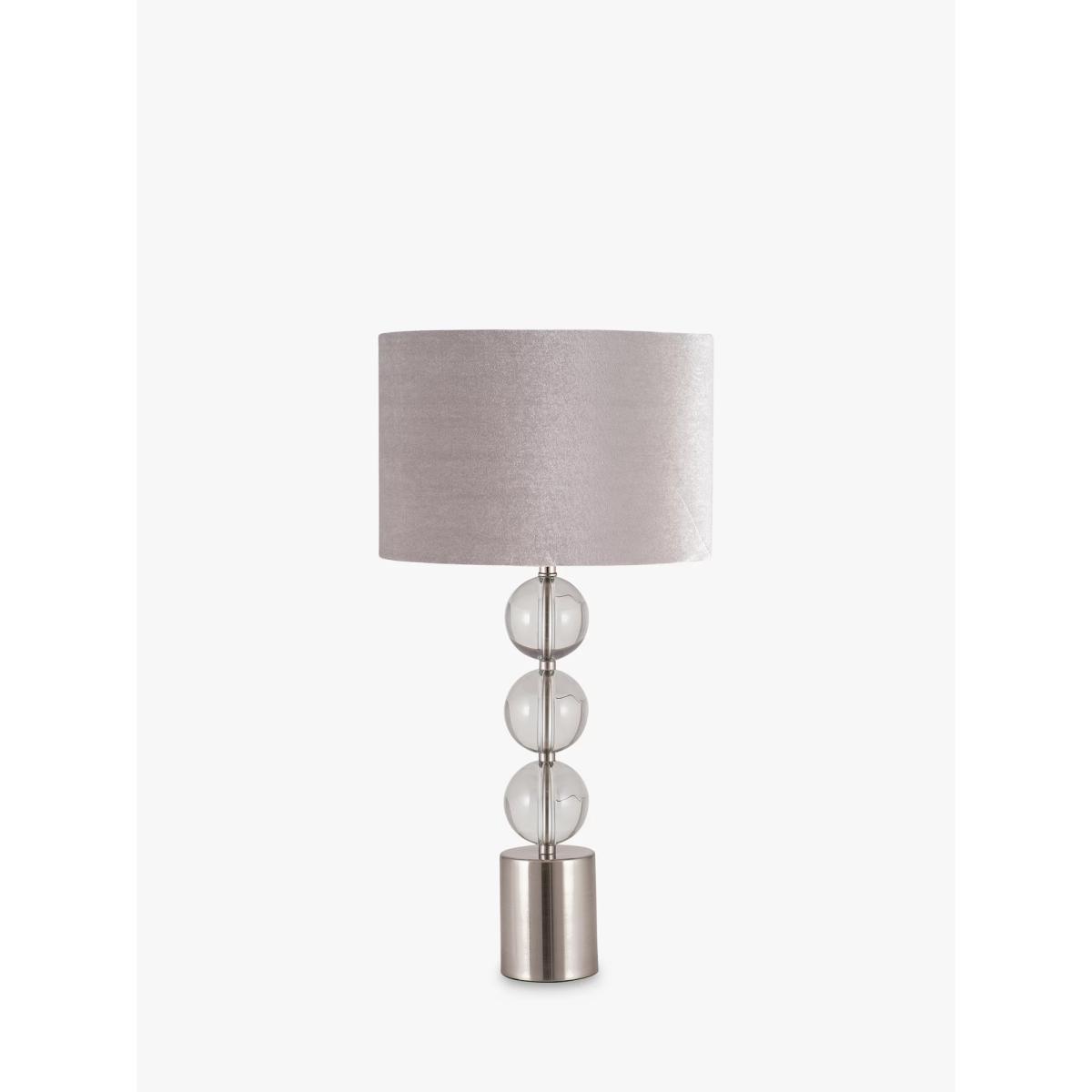 Pacific Lifestyle Tall Clear Glass Table Lamp, Clear/Brushed Silver – image 2