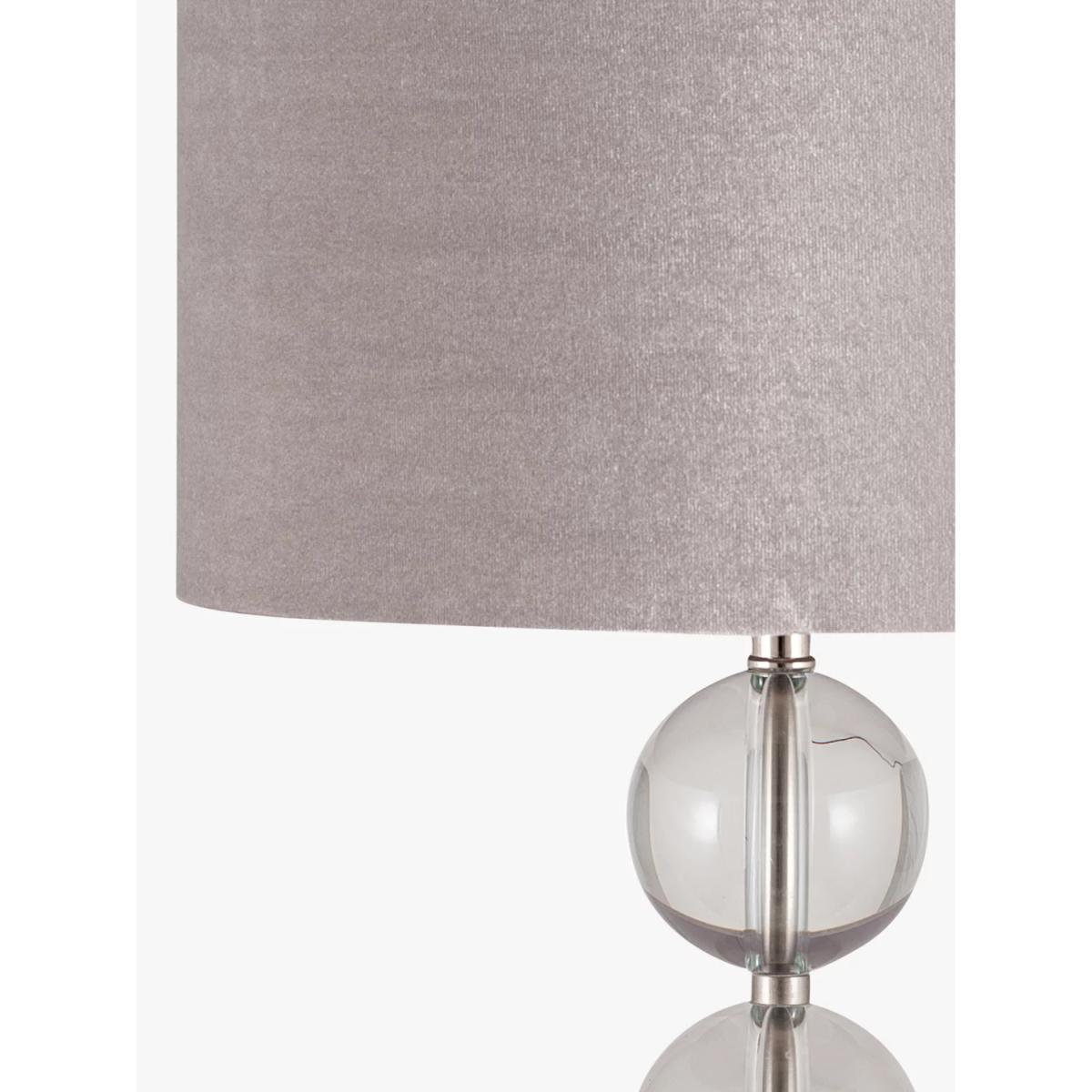 Pacific Lifestyle Tall Clear Glass Table Lamp, Clear/Brushed Silver – image 3