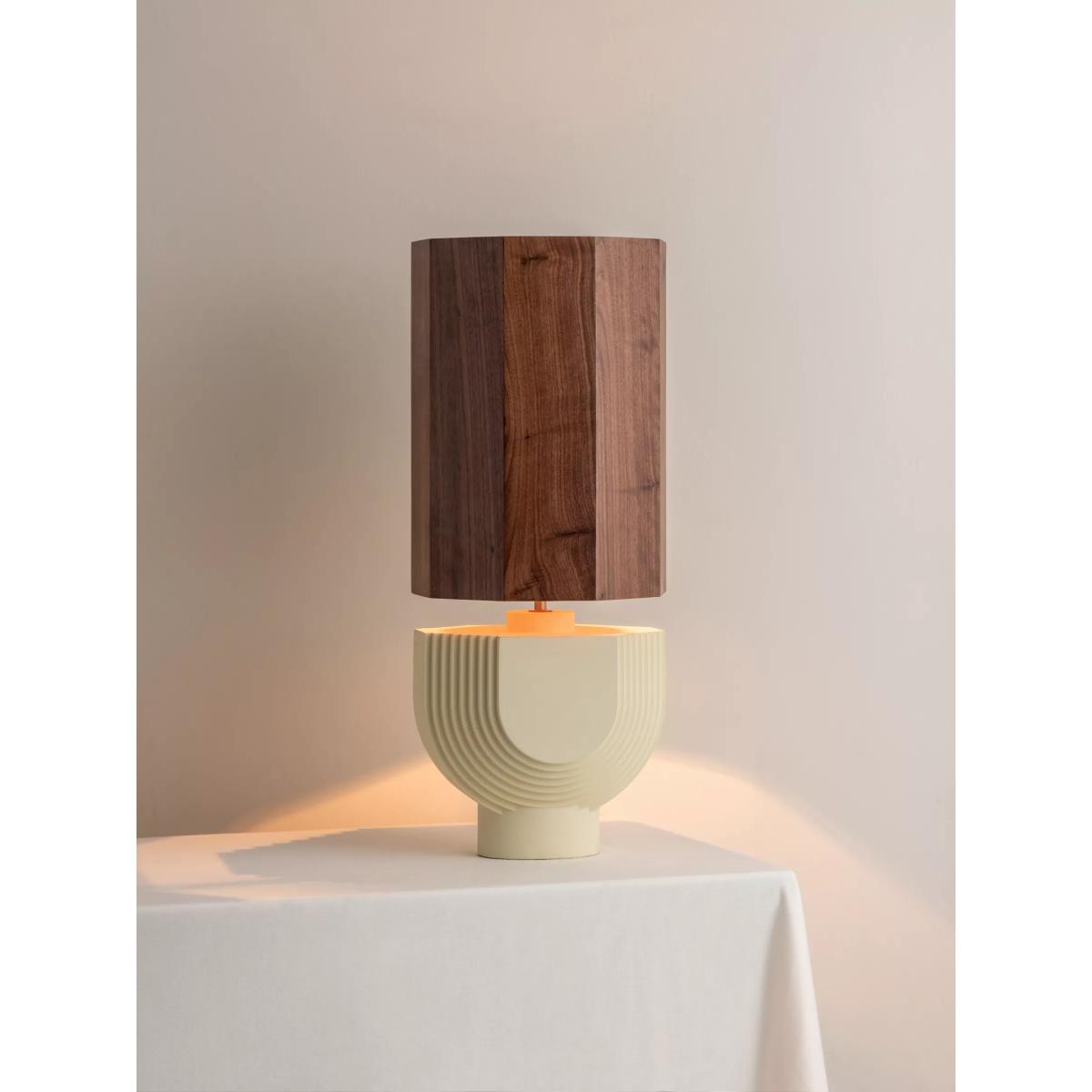 Lights & Lamps x Elle Decoration Edition 1.3 & Edition 1.8 Table Lamp, Cream/Walnut – image 2