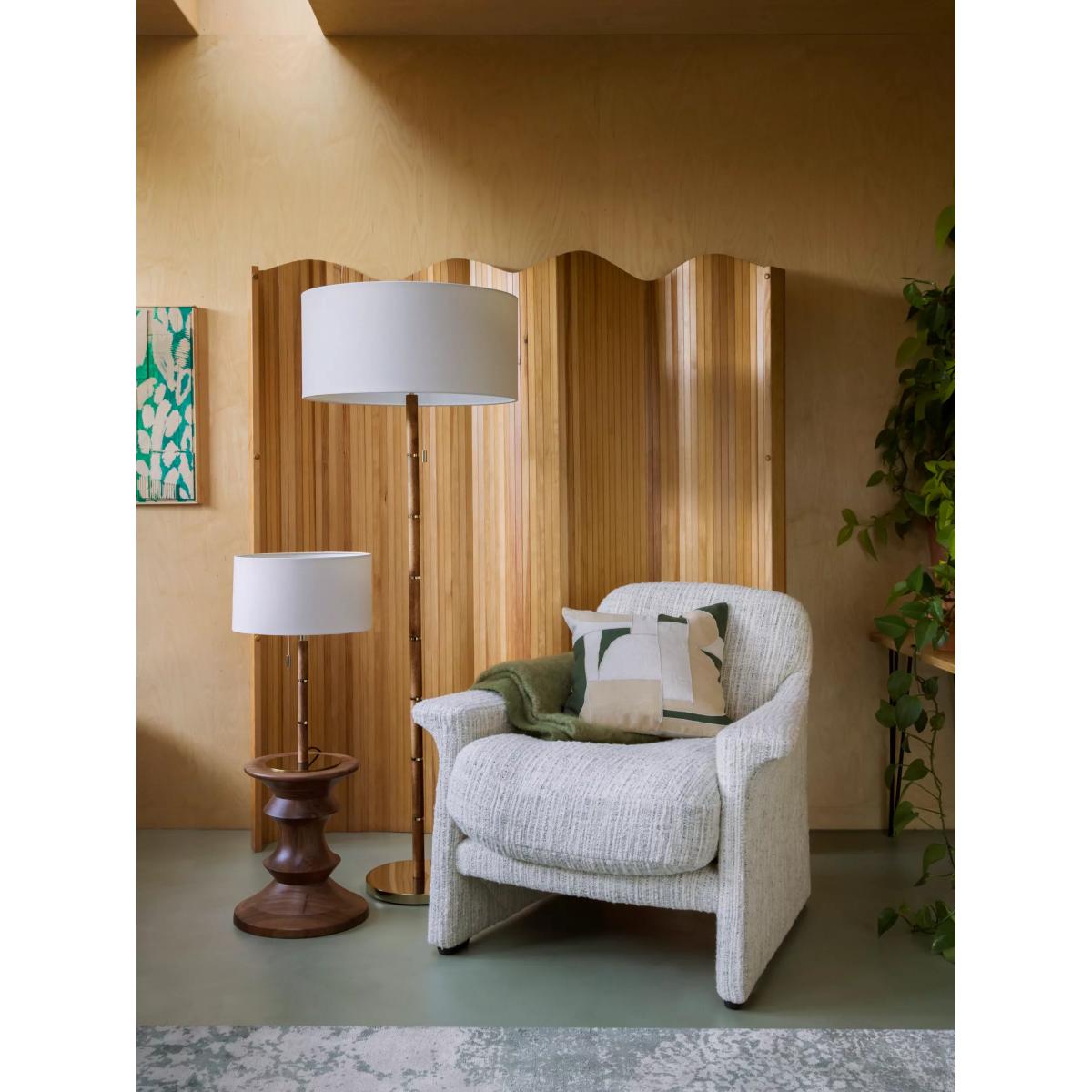 houseof Wood & Metal Disc Table Lamp, Brass – image 5