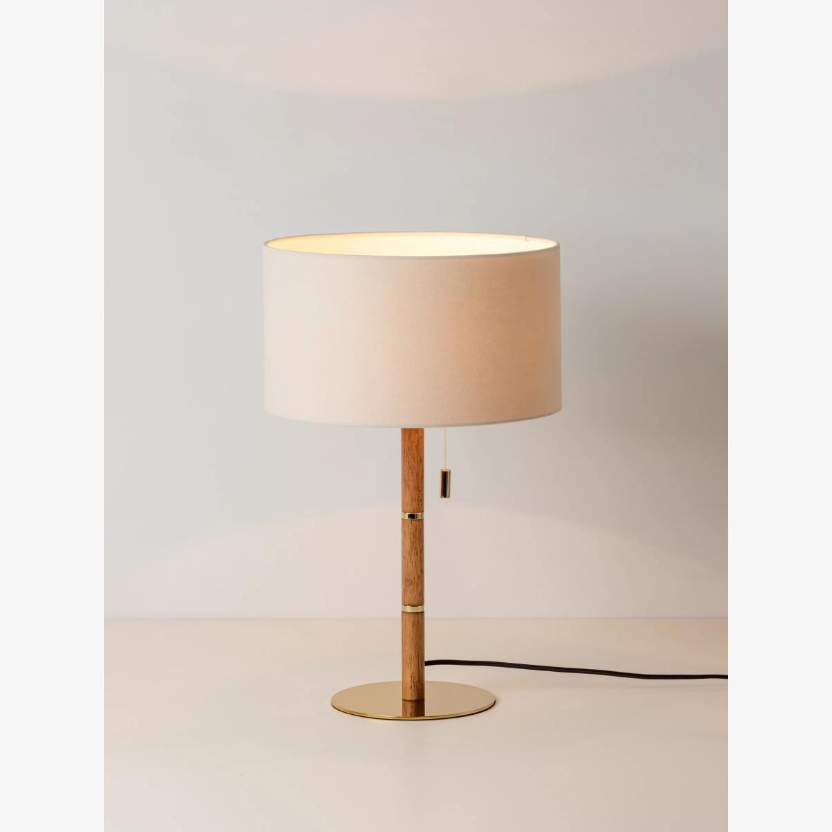 houseof Wood & Metal Disc Table Lamp, Brass – image 1