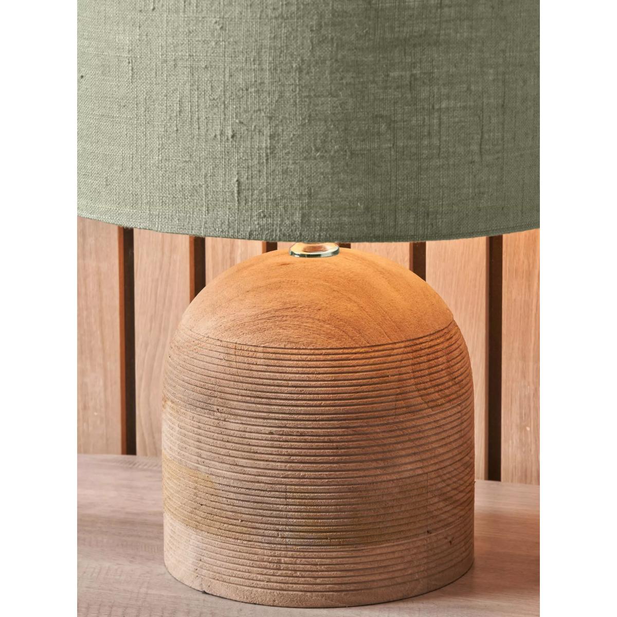 Pacific Lifestyle Nelu Wooden Dome Table Lamp, Natural – image 4