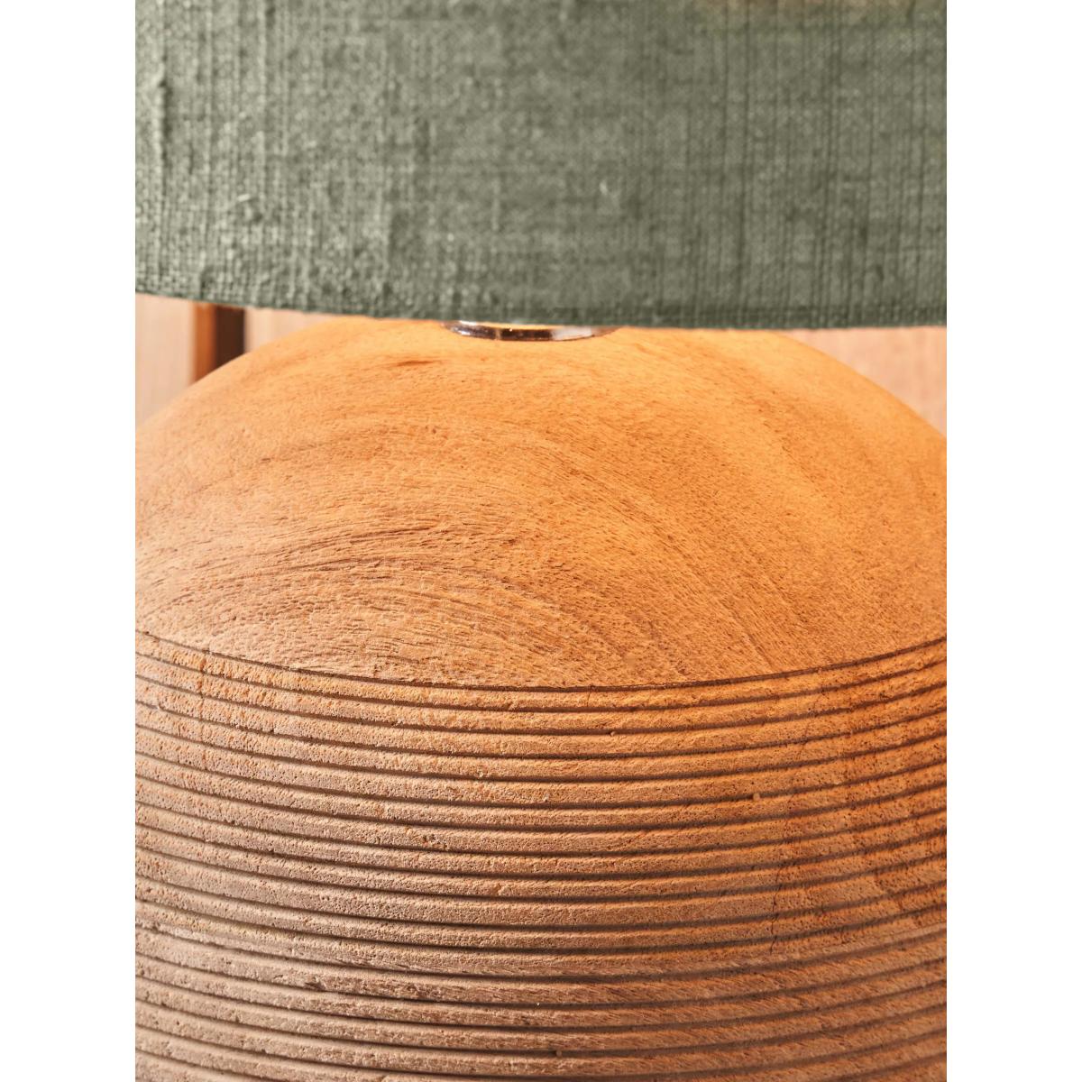 Pacific Lifestyle Nelu Wooden Dome Table Lamp, Natural – image 6