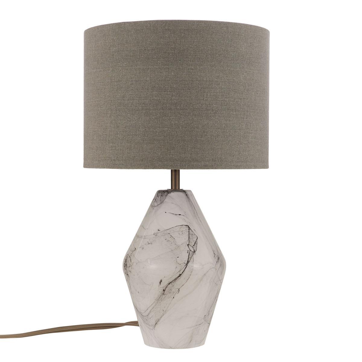 John Lewis & Partners Ada Dual Lit Glass Table Lamp, White/Grey – image 4