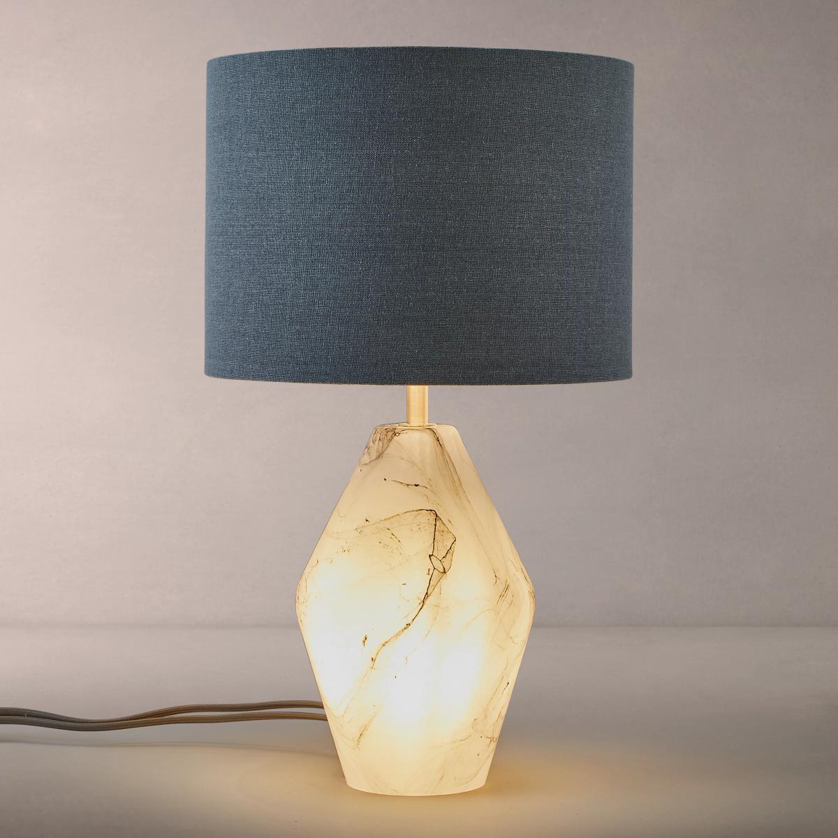 John Lewis & Partners Ada Dual Lit Glass Table Lamp, White/Grey – image 5