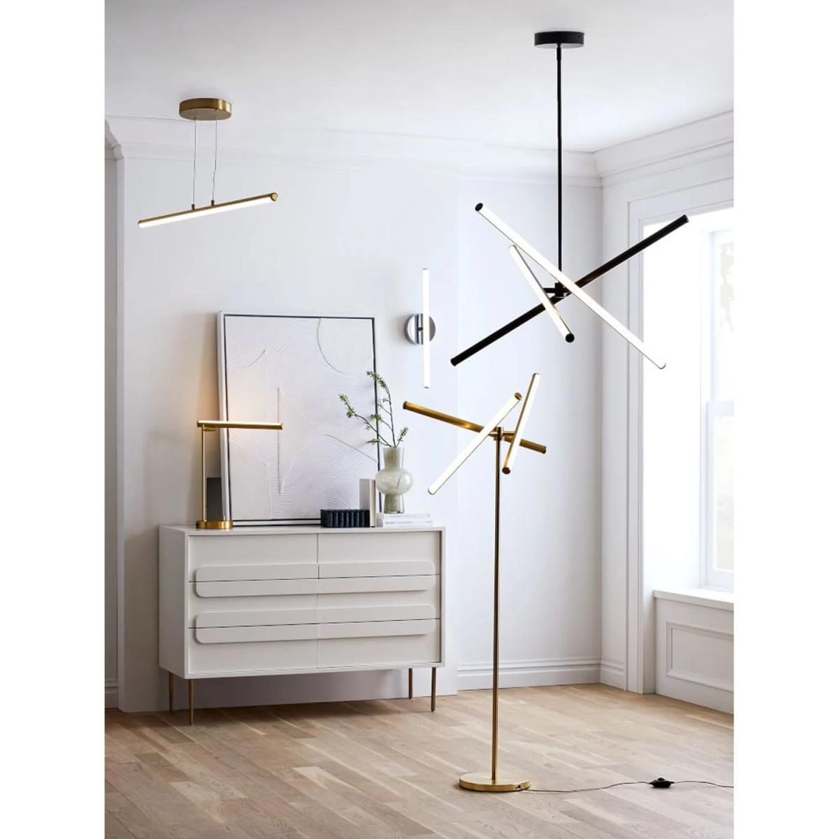 west elm Light Rods LED Table Lamp, Antique Brass – image 8
