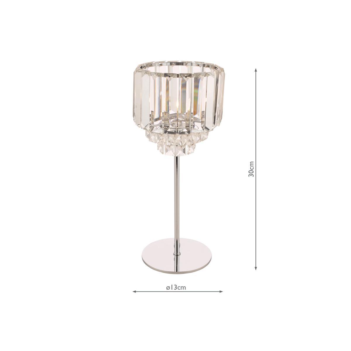 Laura Ashley Vienna Crystal Table Lamp, Clear/Polished Chrome – image 5