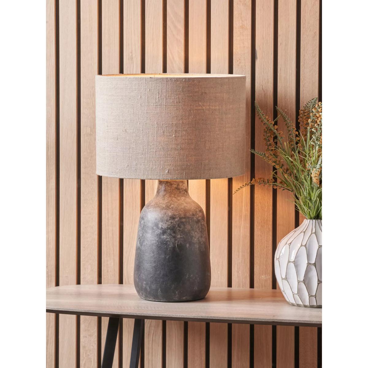 Pacific Lifestyle Vulcan Stoneware Table Lamp, Grey – image 3