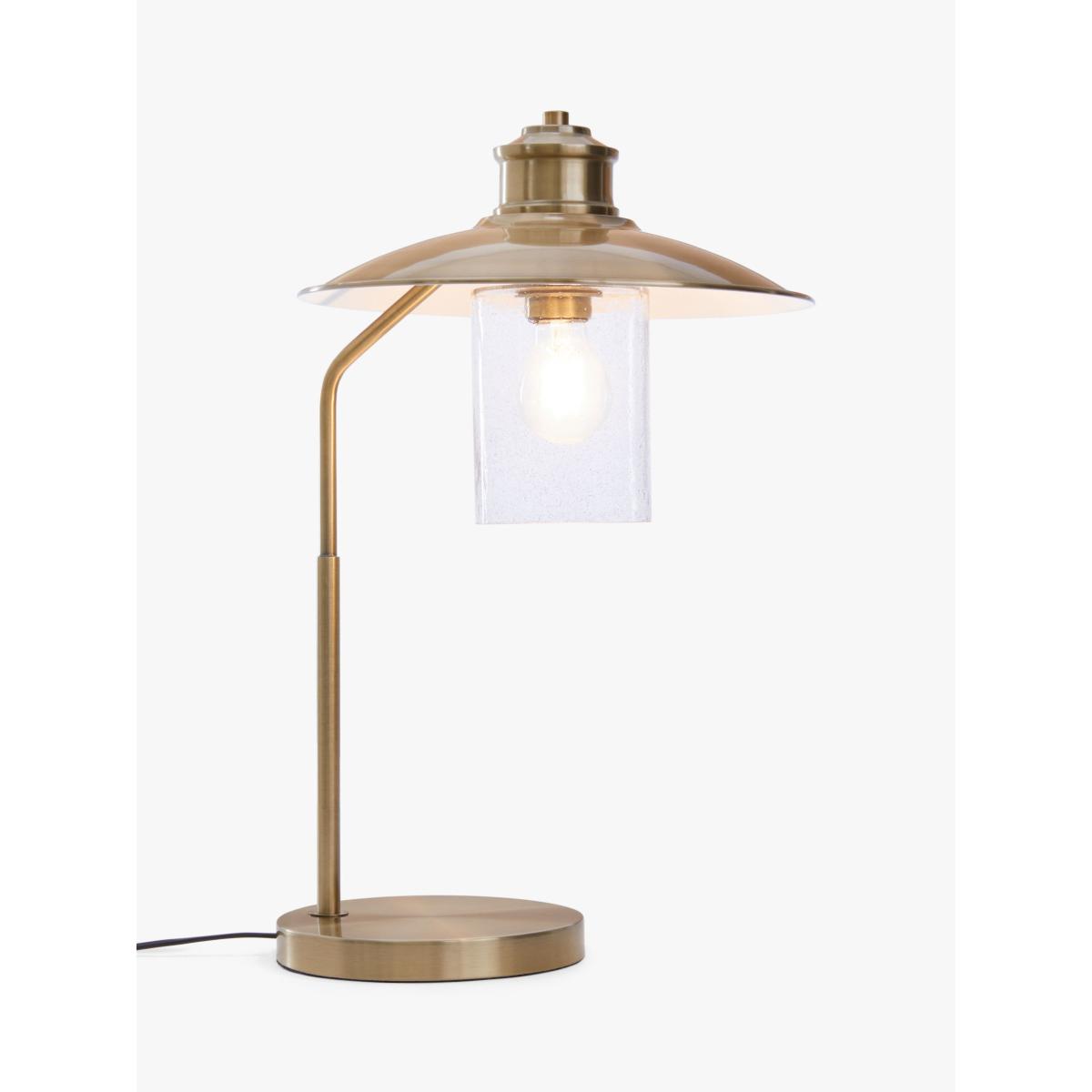John Lewis Torrin Metal & Glass Table Lamp, Antique Brass – image 4