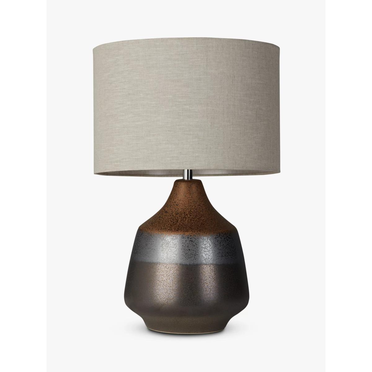 John Lewis & Partners Delaney Metallic Glaze Ceramic Table Lamp, Bronze – image 3