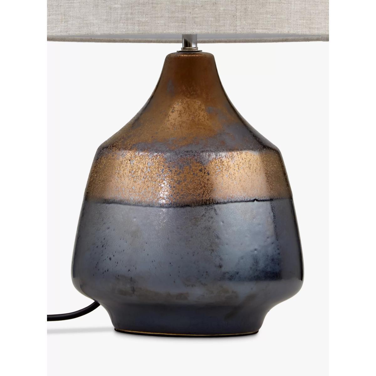 John Lewis & Partners Delaney Metallic Glaze Ceramic Table Lamp, Bronze – image 5