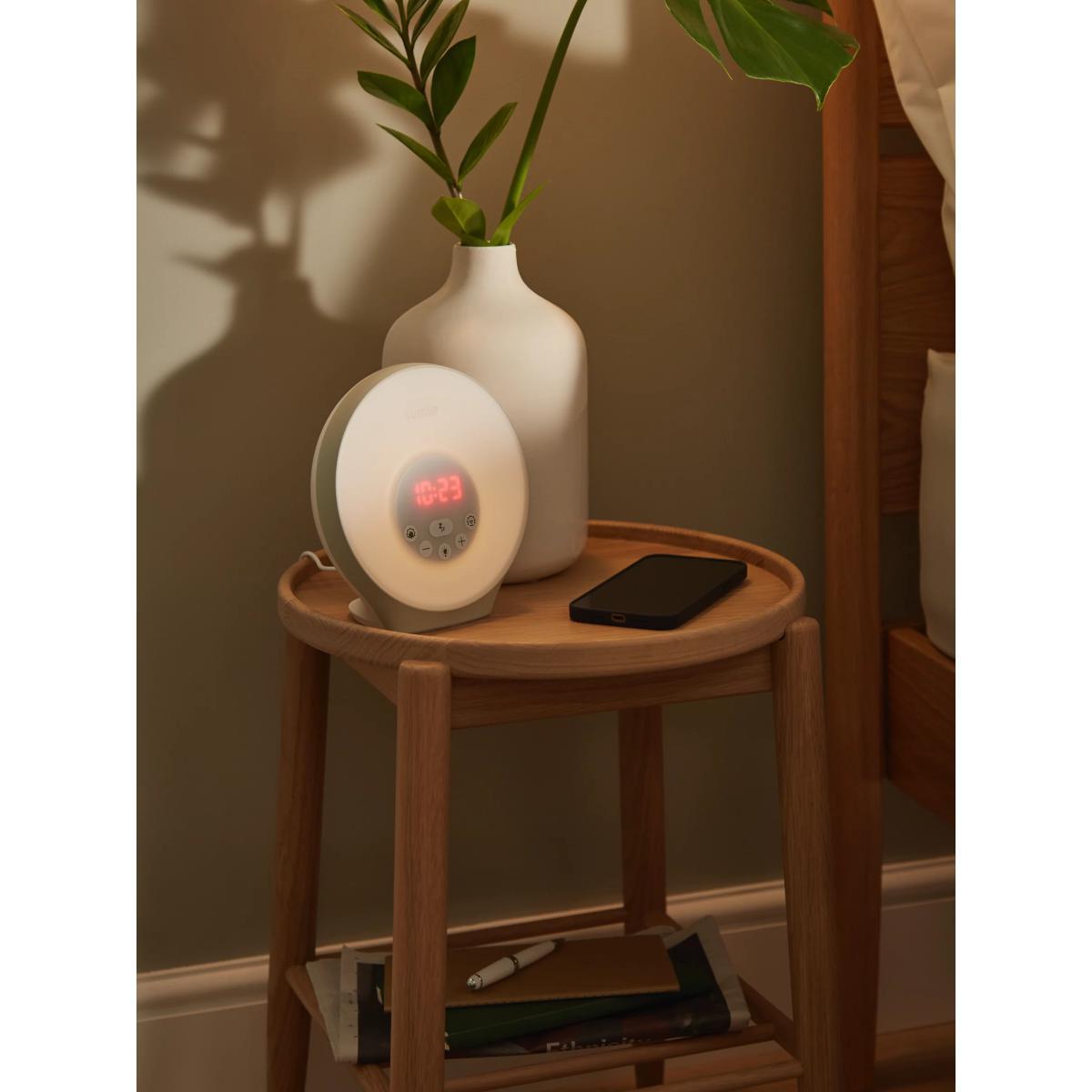 Lumie Sunrise Alarm Wake up to Daylight Table Lamp, White – image 2