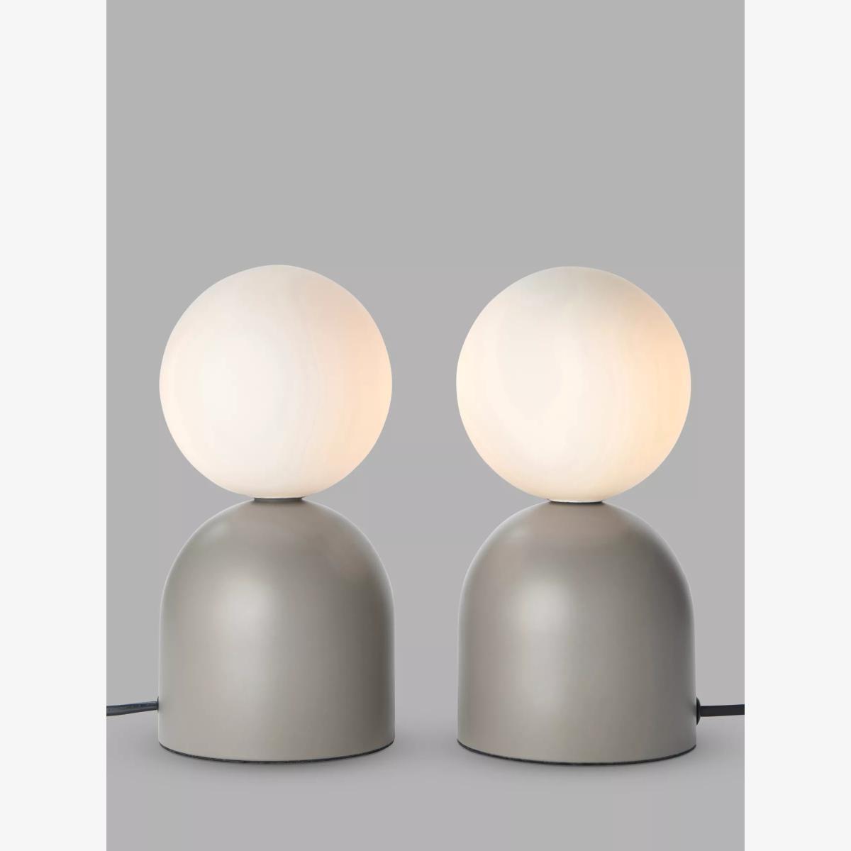 John Lewis Lupo Duo Table Lamp, Set of 2, Taupe – image 1
