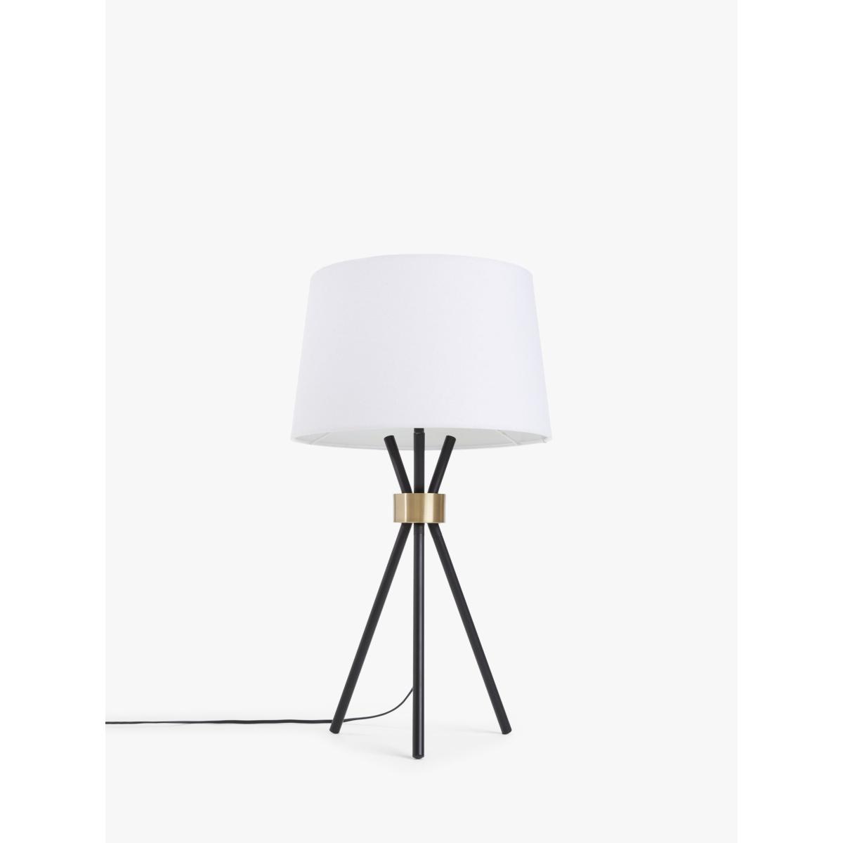 John Lewis Locket Tripod Table Lamp, Black/Brass – image 3