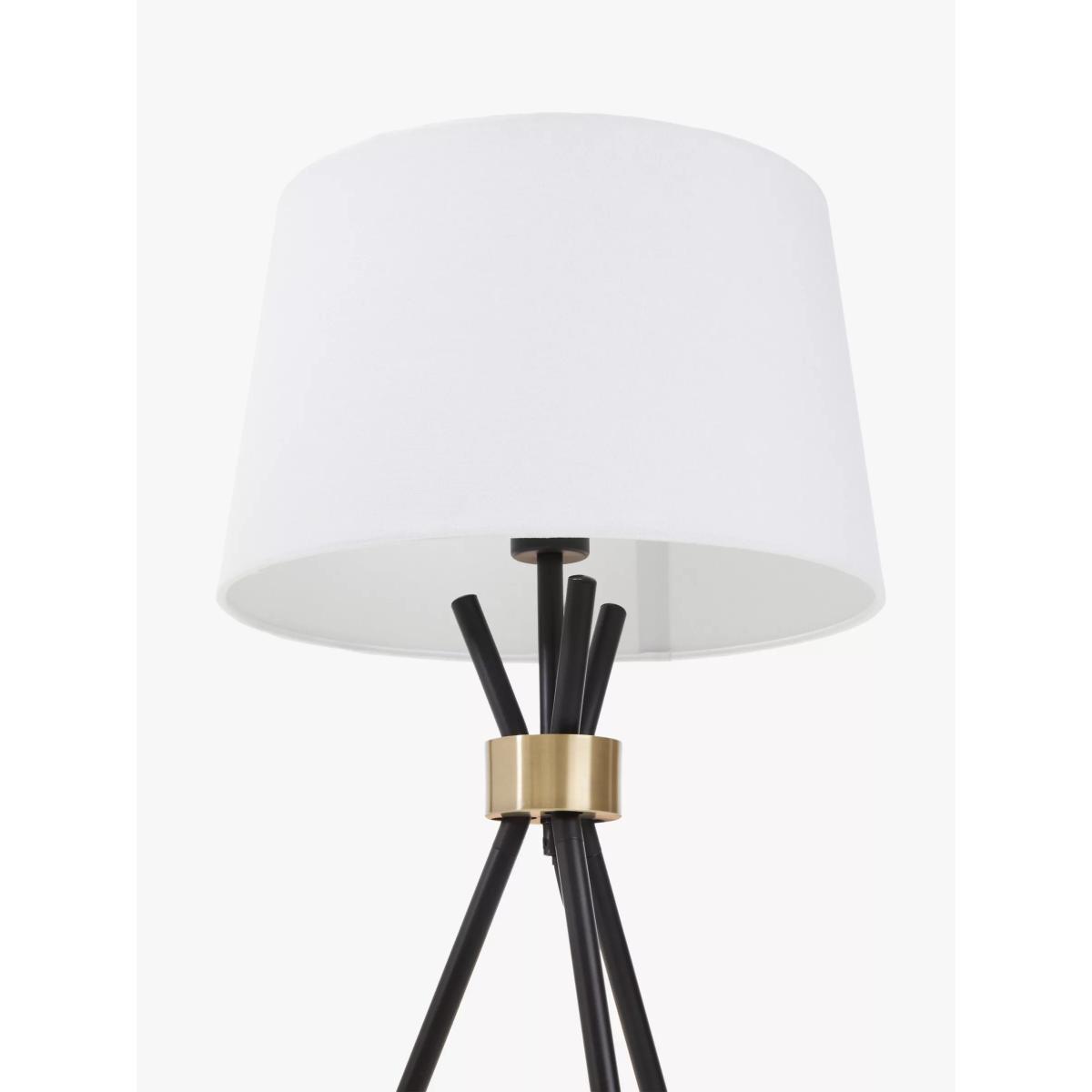 John Lewis Locket Tripod Table Lamp, Black/Brass – image 4