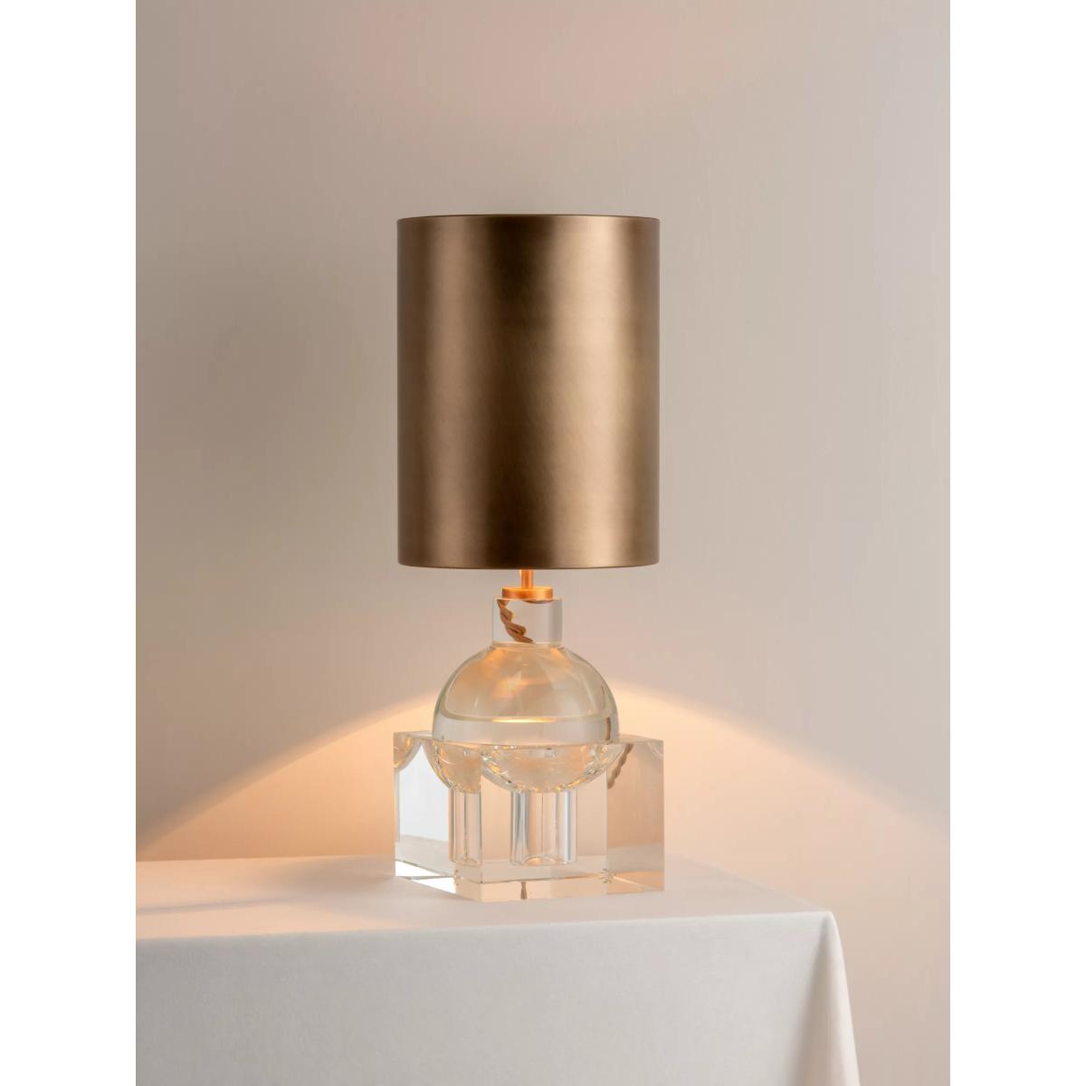 Lights & Lamps x Elle Decoration Edition 1.4 & Edition 1.9 Table Lamp, Clear/Brass – image 2