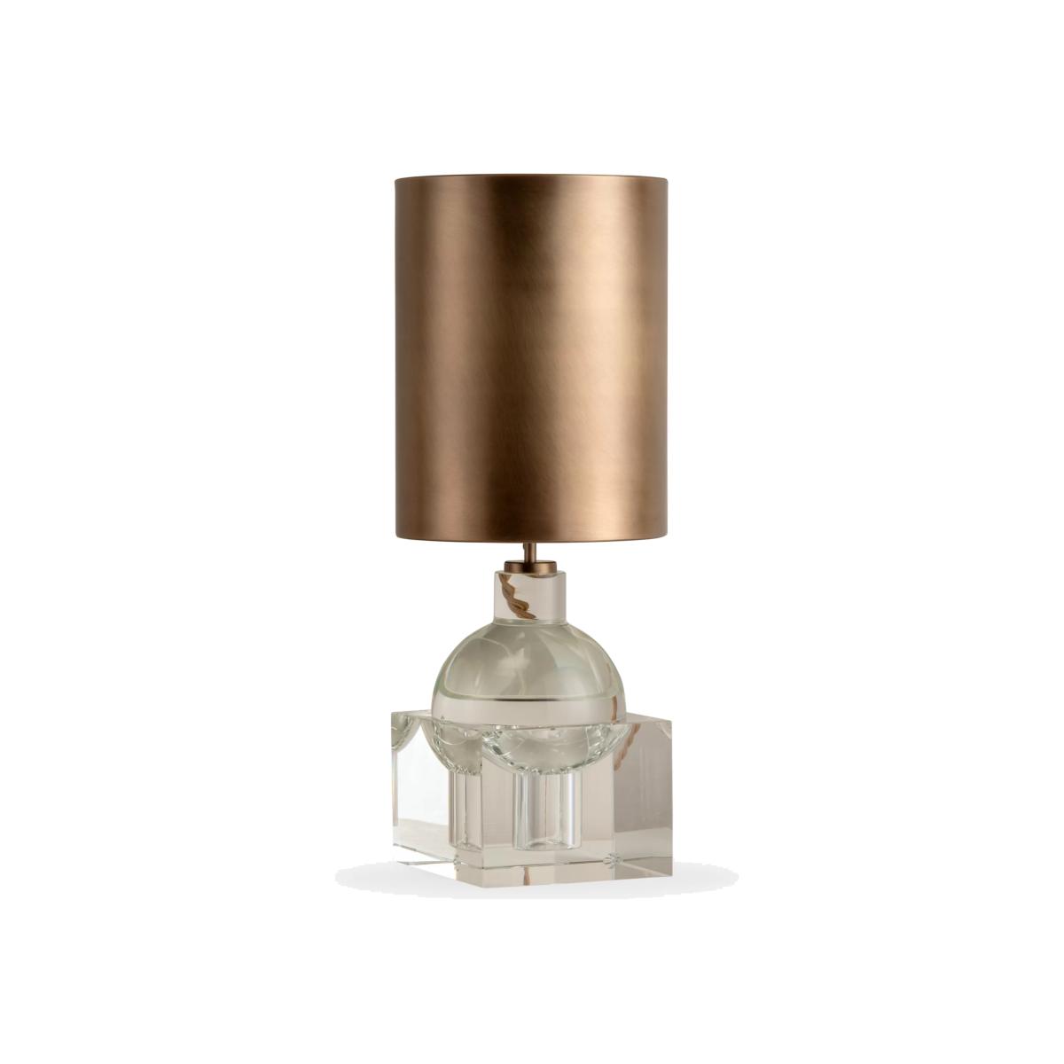 Lights & Lamps x Elle Decoration Edition 1.4 & Edition 1.9 Table Lamp, Clear/Brass – image 1