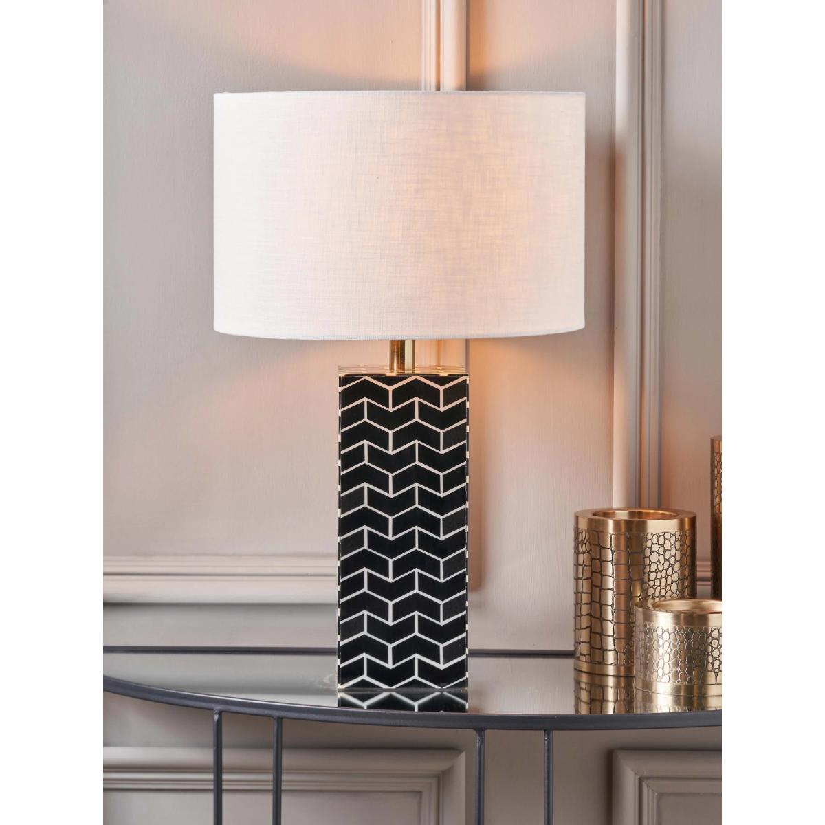 Pacific Lifestyle Elba Square Resin Table Lamp, Black – image 2
