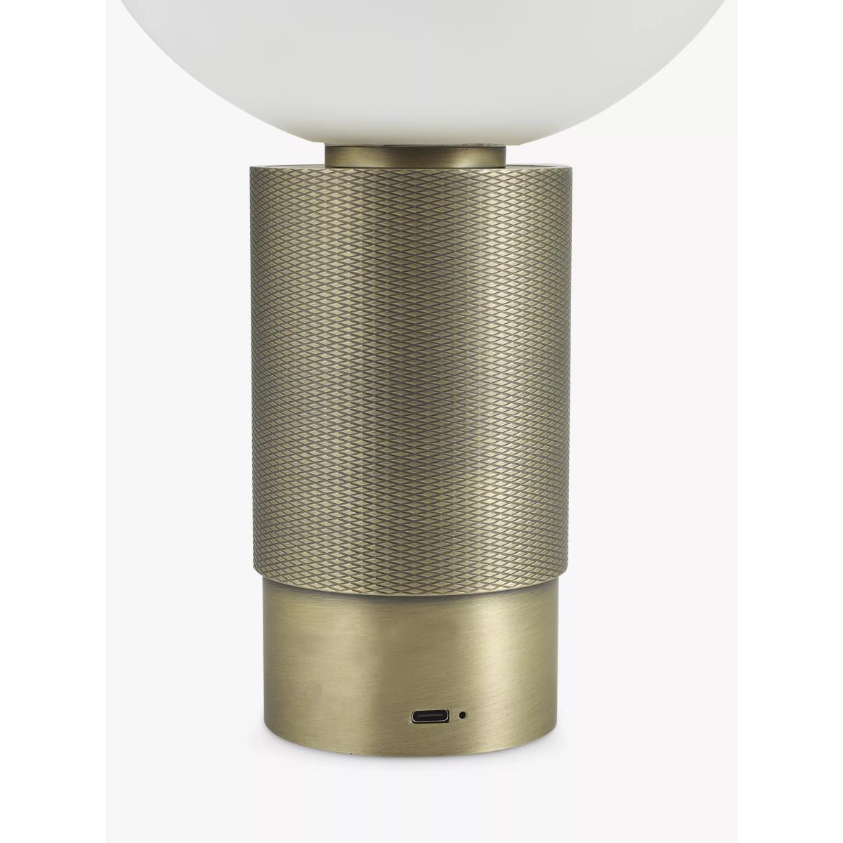 John Lewis Monty Portable LED Table Lamp, Matte Antique Brass – image 4