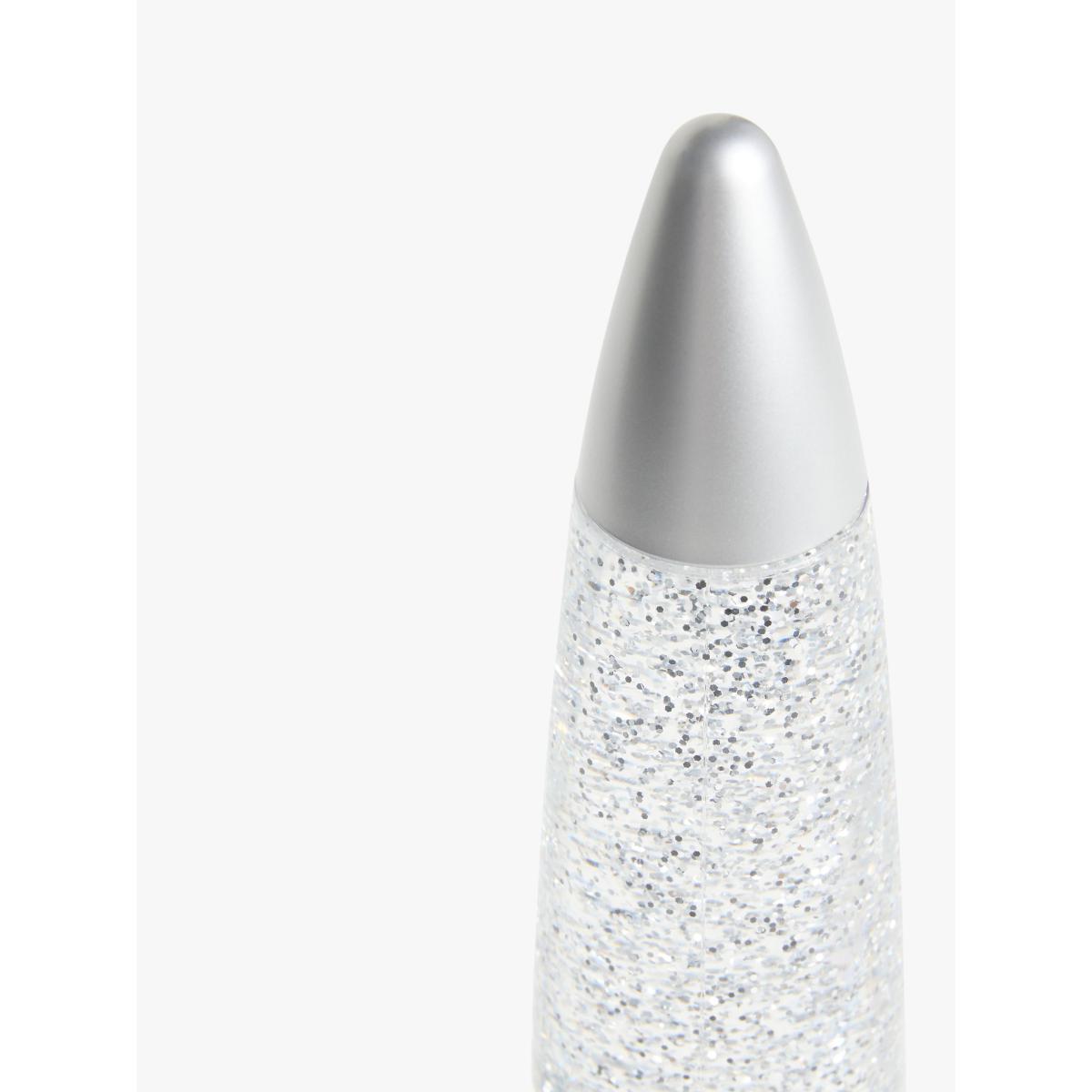 little home at John Lewis Glitter LED Colour Changing Table Lamp, Silver/Multi – image 3