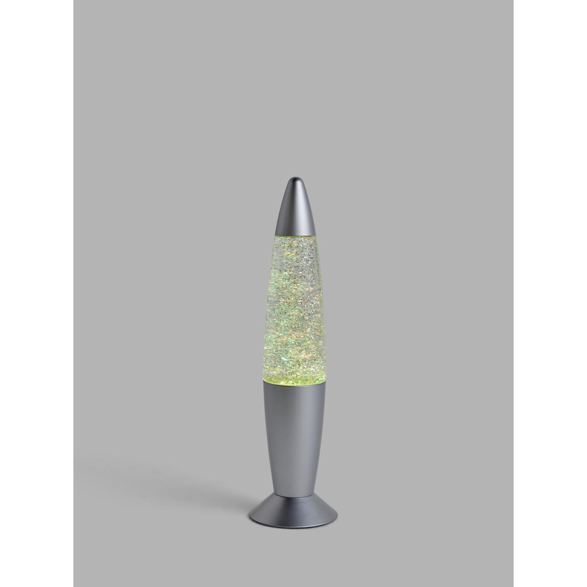 little home at John Lewis Glitter LED Colour Changing Table Lamp, Silver/Multi – image 4